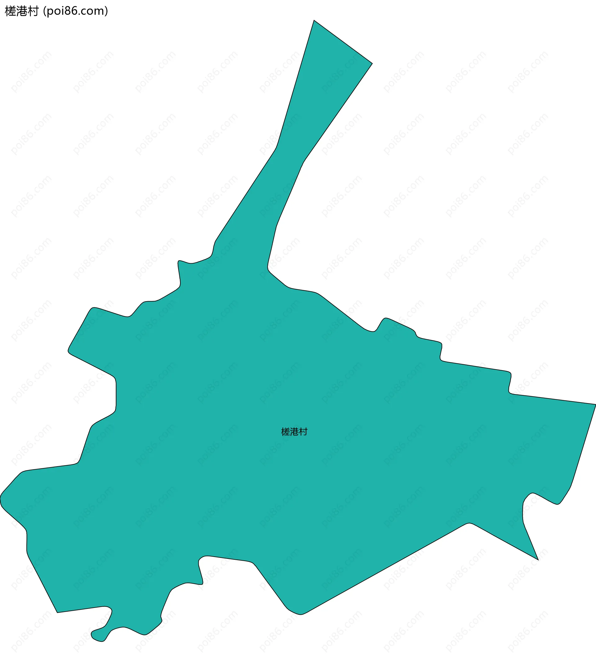 槎港村边界地图