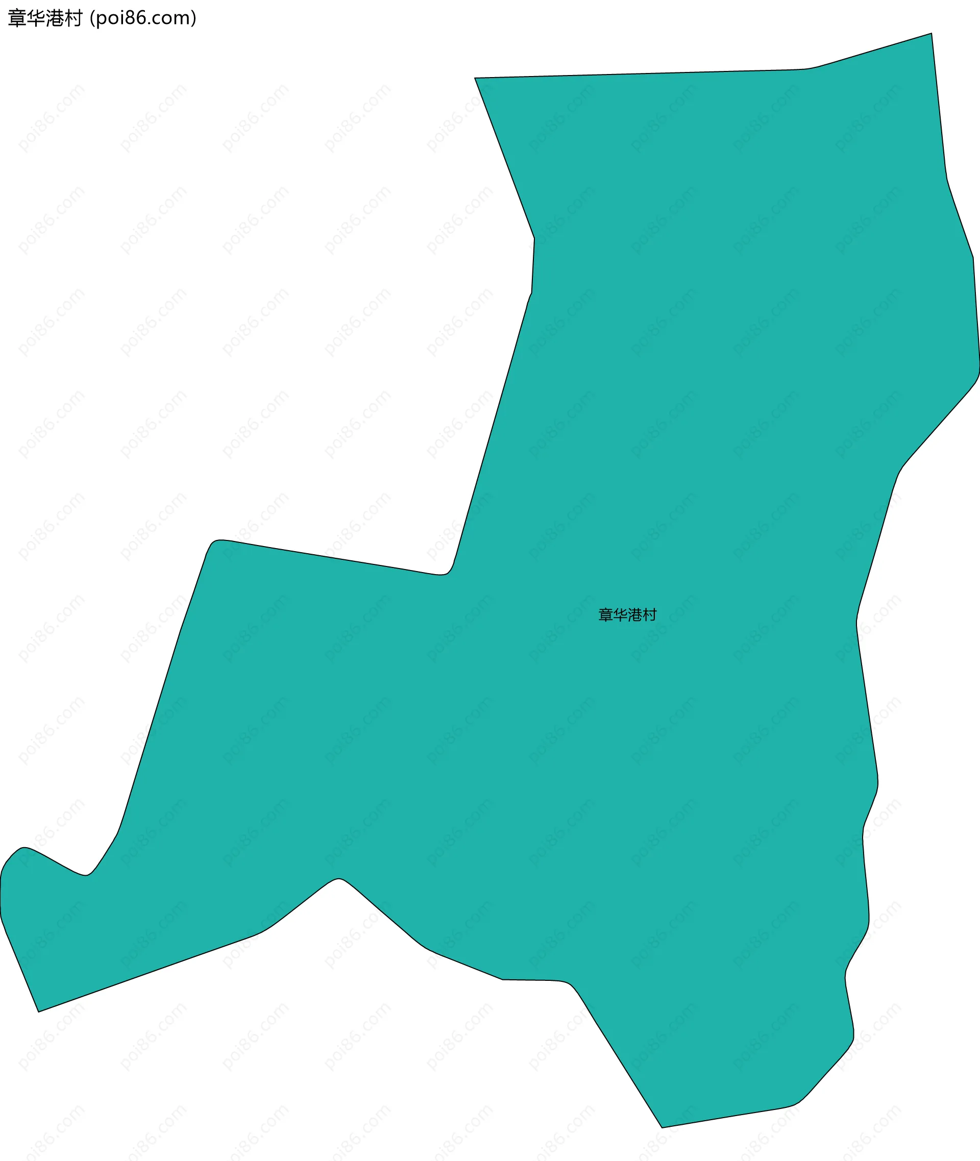 章华港村边界地图