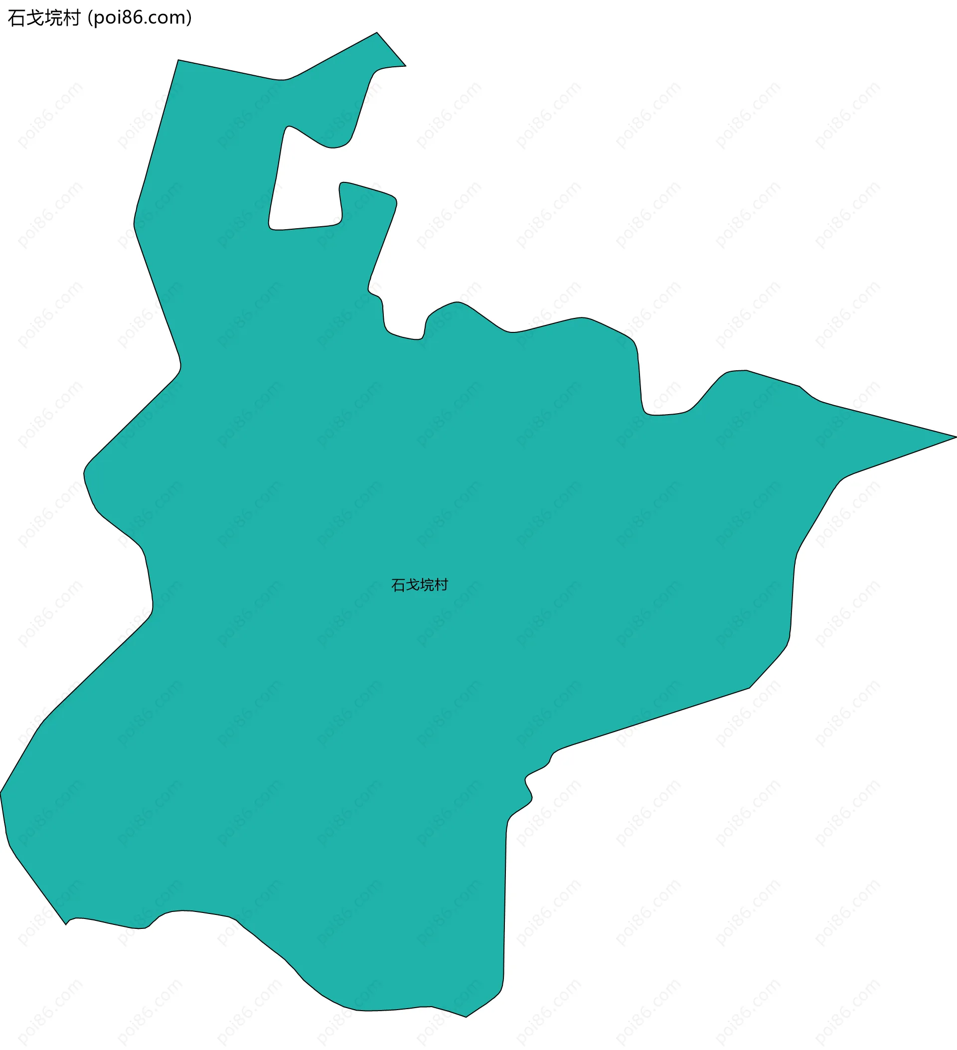 石戈垸村边界地图