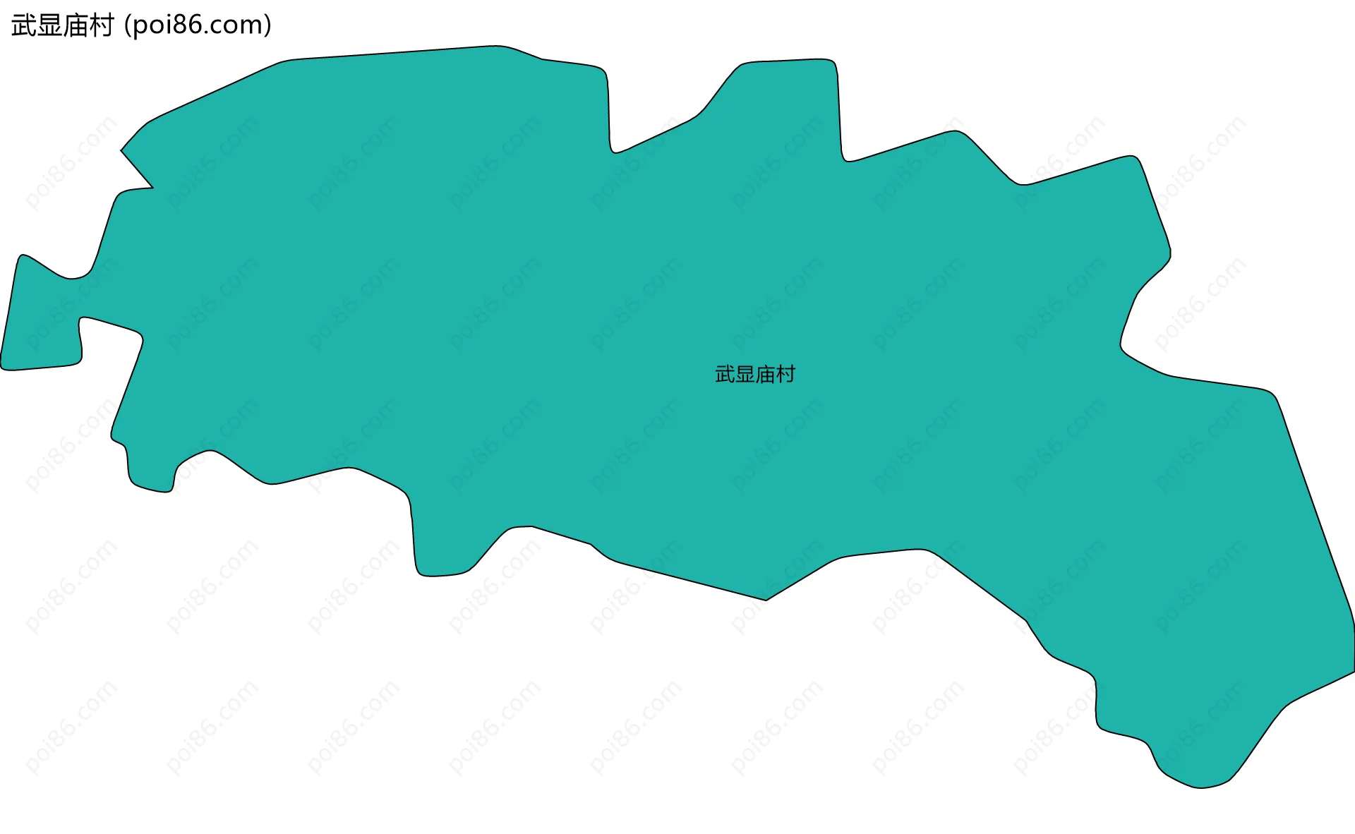 武显庙村边界地图