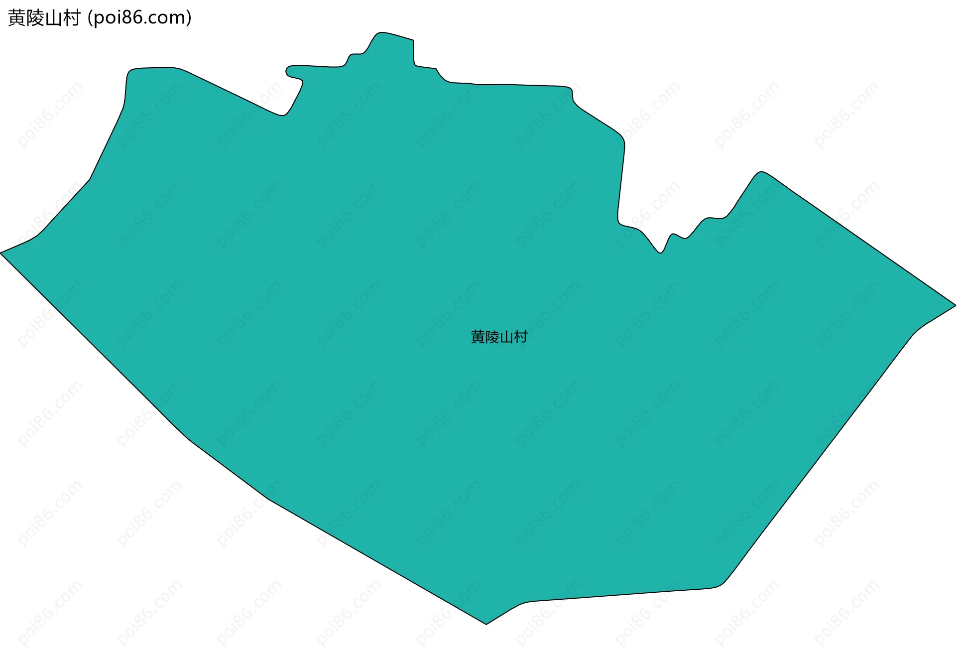 黄陵山村边界地图