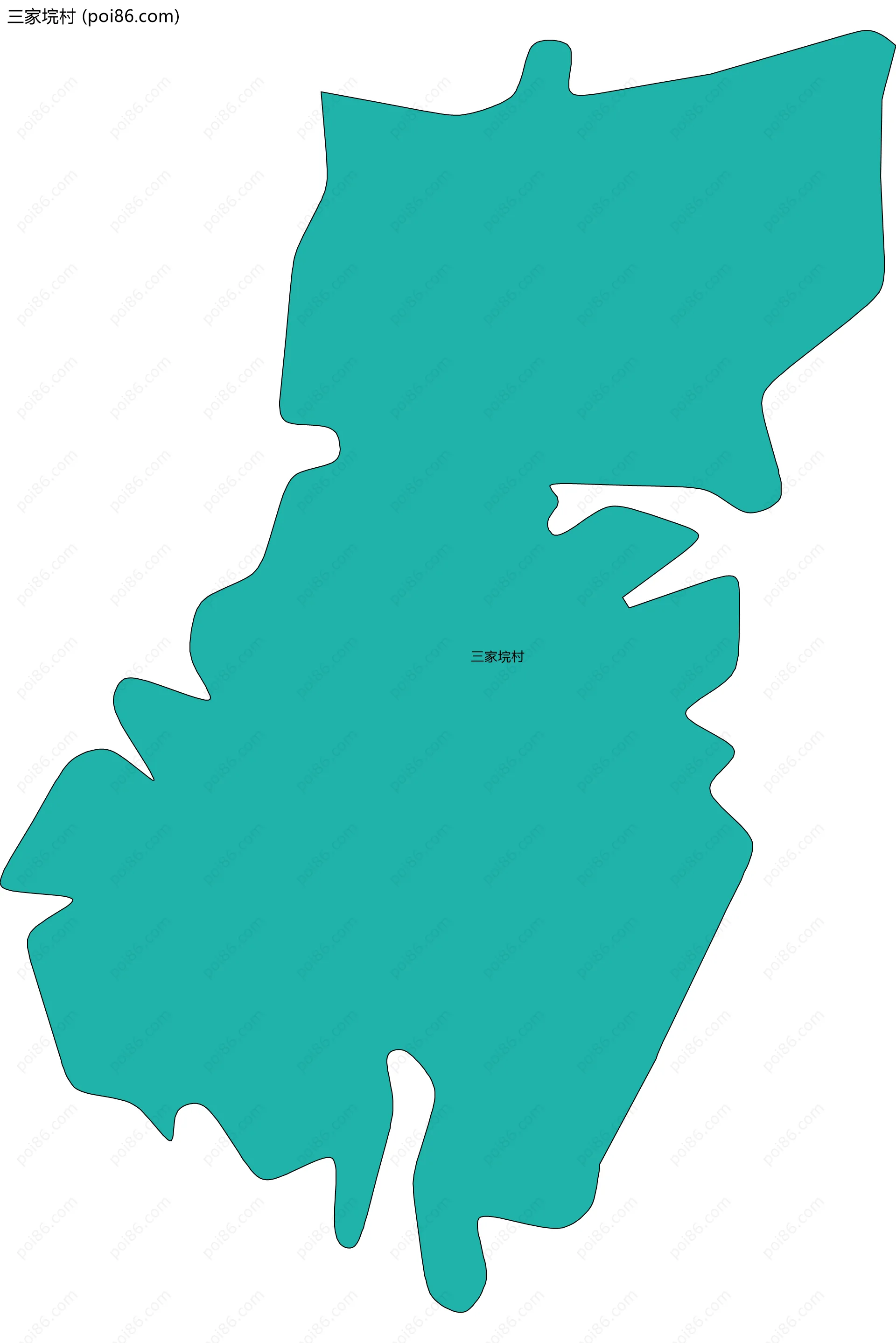 三家垸村边界地图