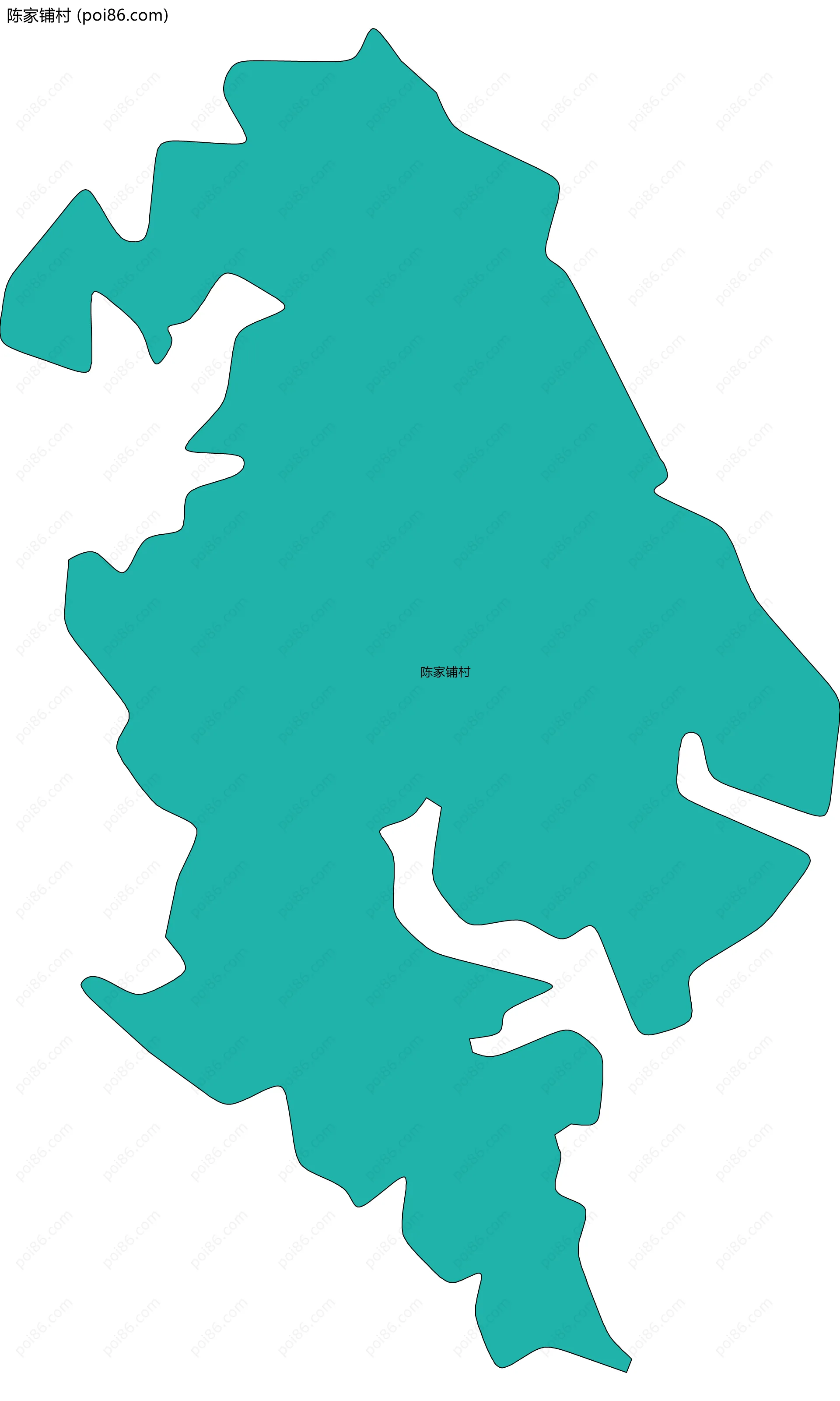 陈家铺村边界地图