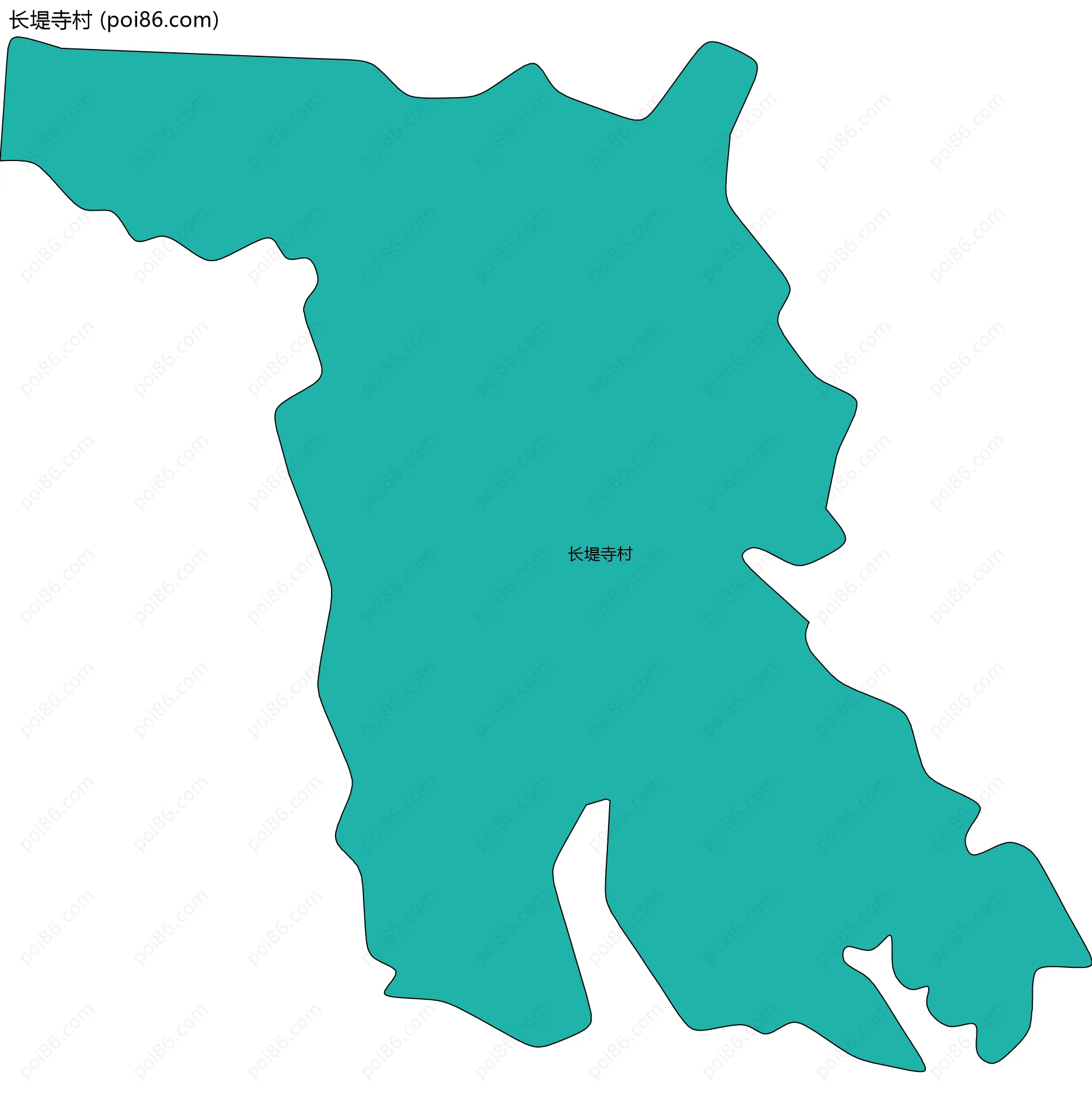 长堤寺村边界地图