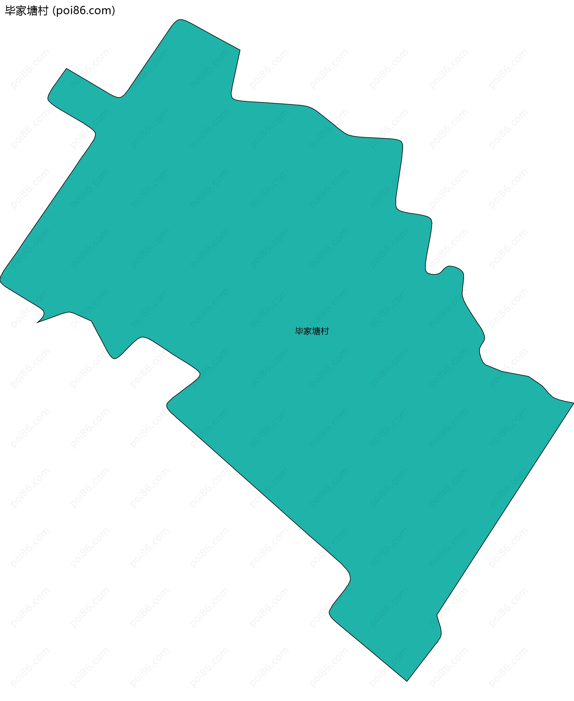 毕家塘村边界地图