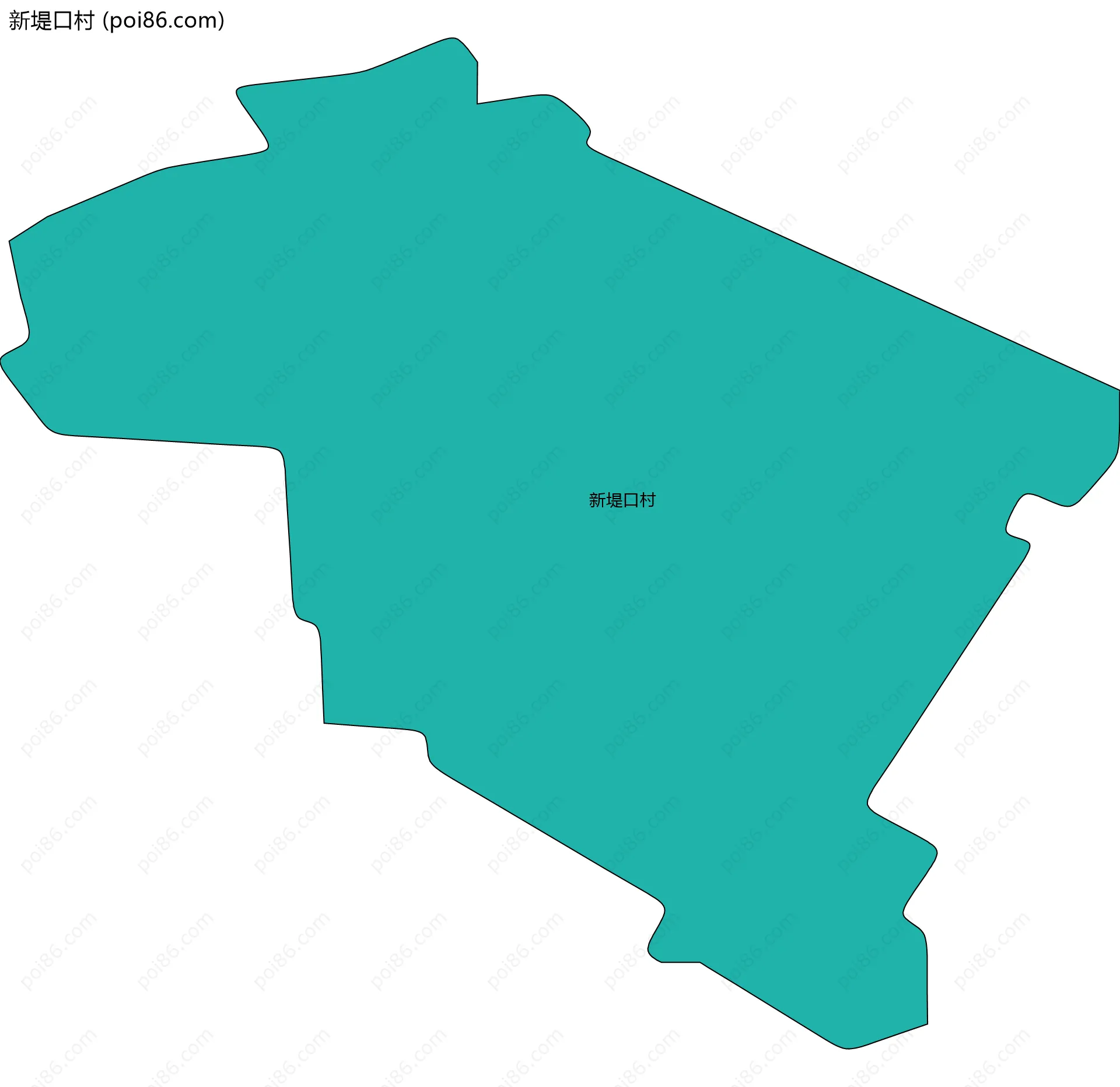 新堤口村边界地图