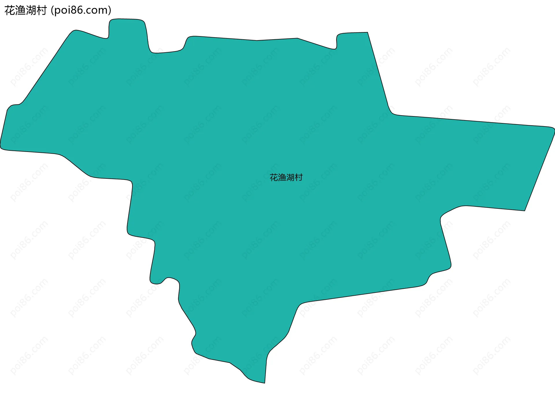 花渔湖村边界地图