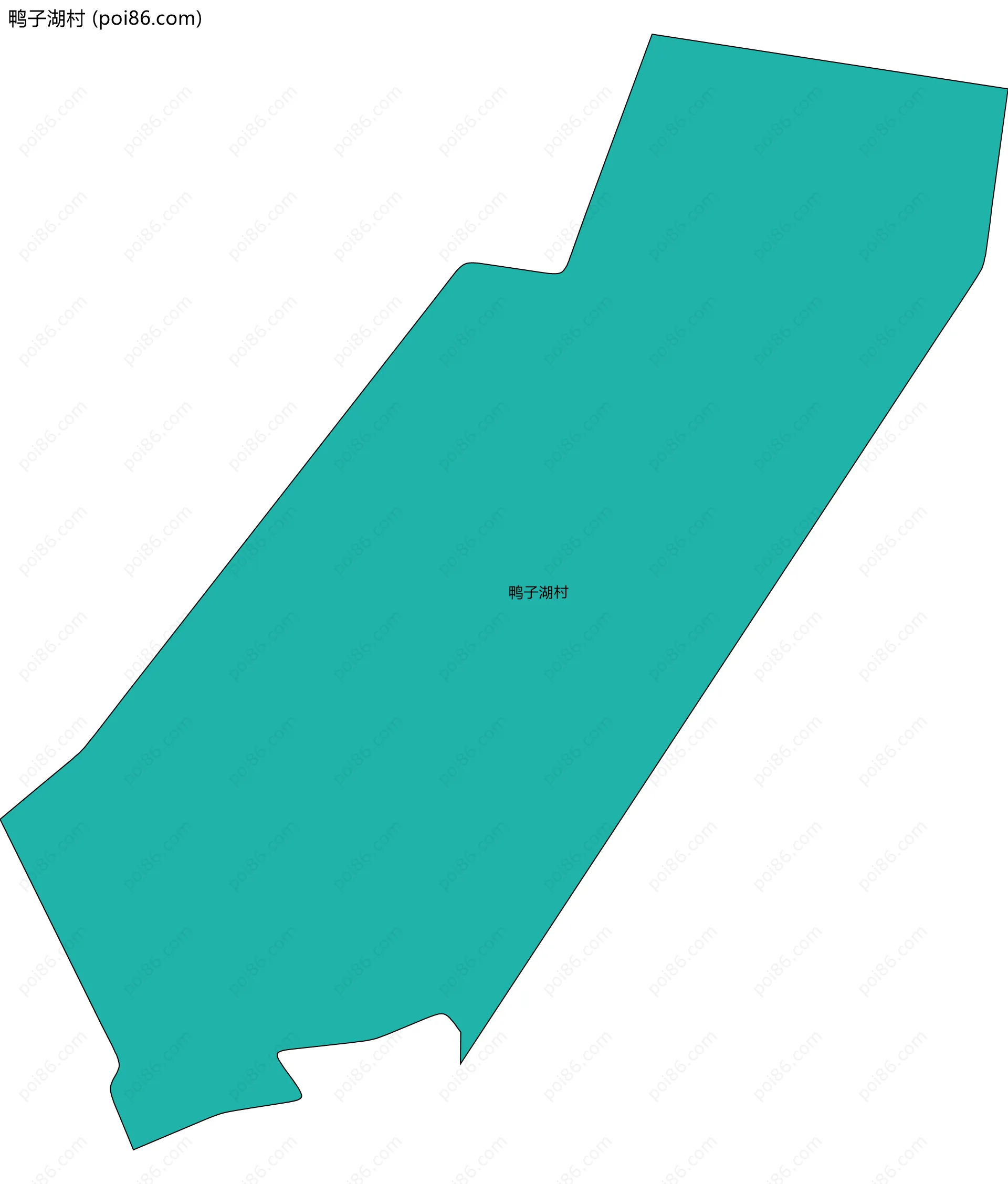 鸭子湖村边界地图