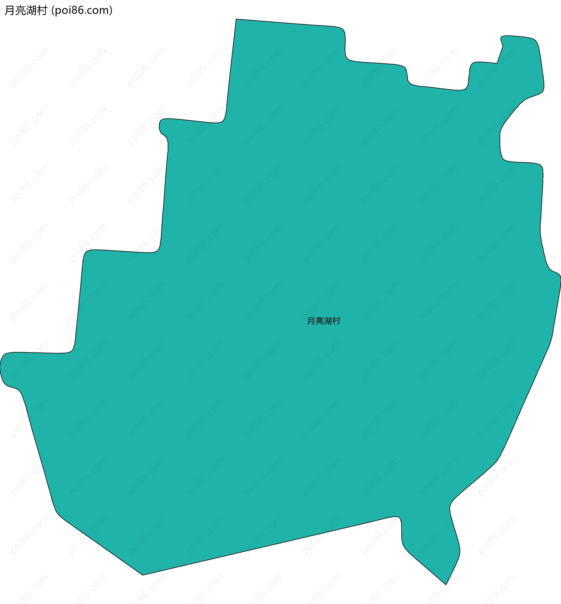 月亮湖村边界地图