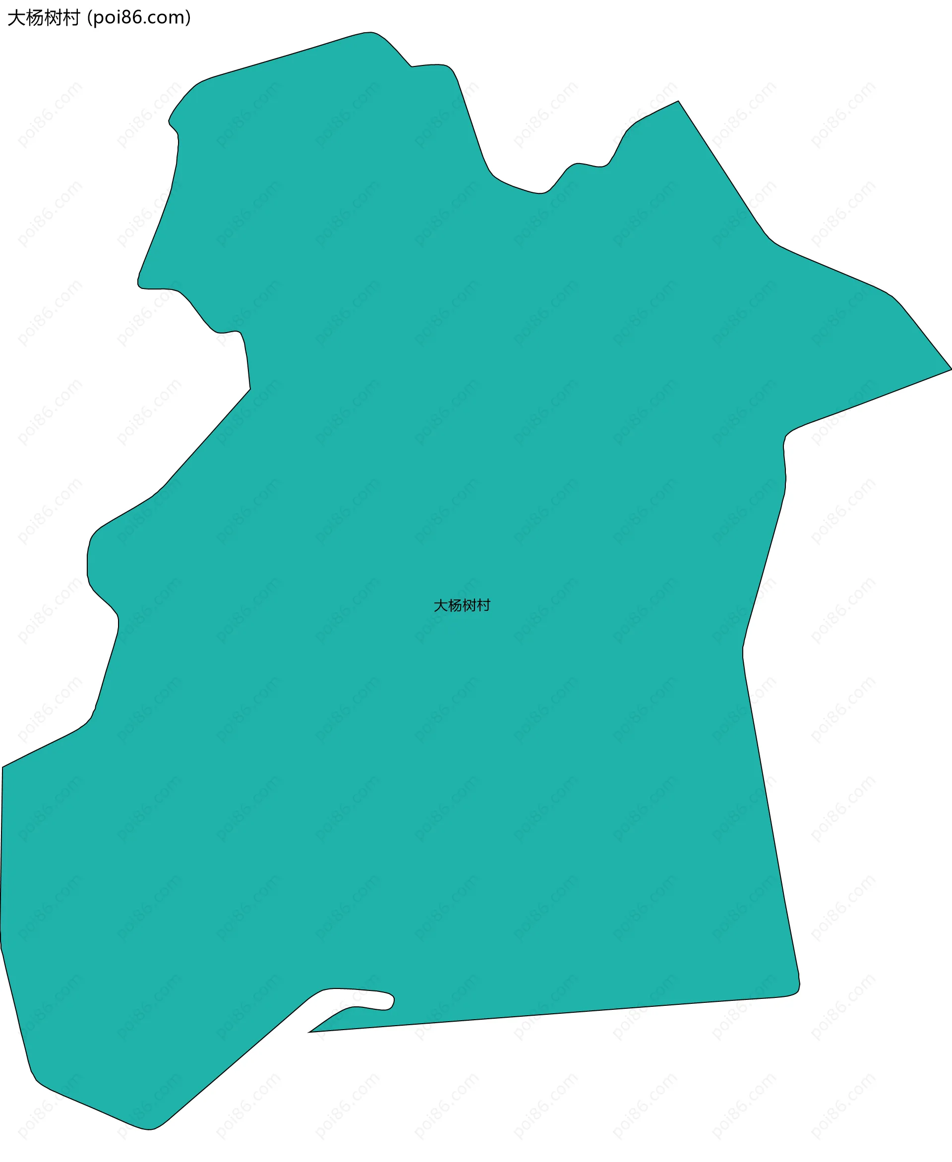 大杨树村边界地图