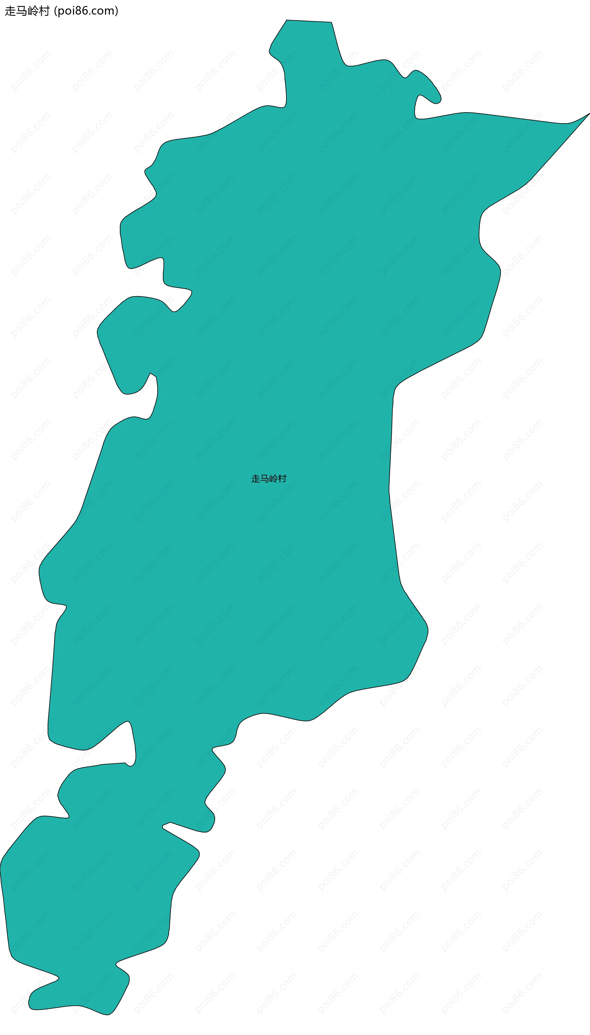 走马岭村边界地图