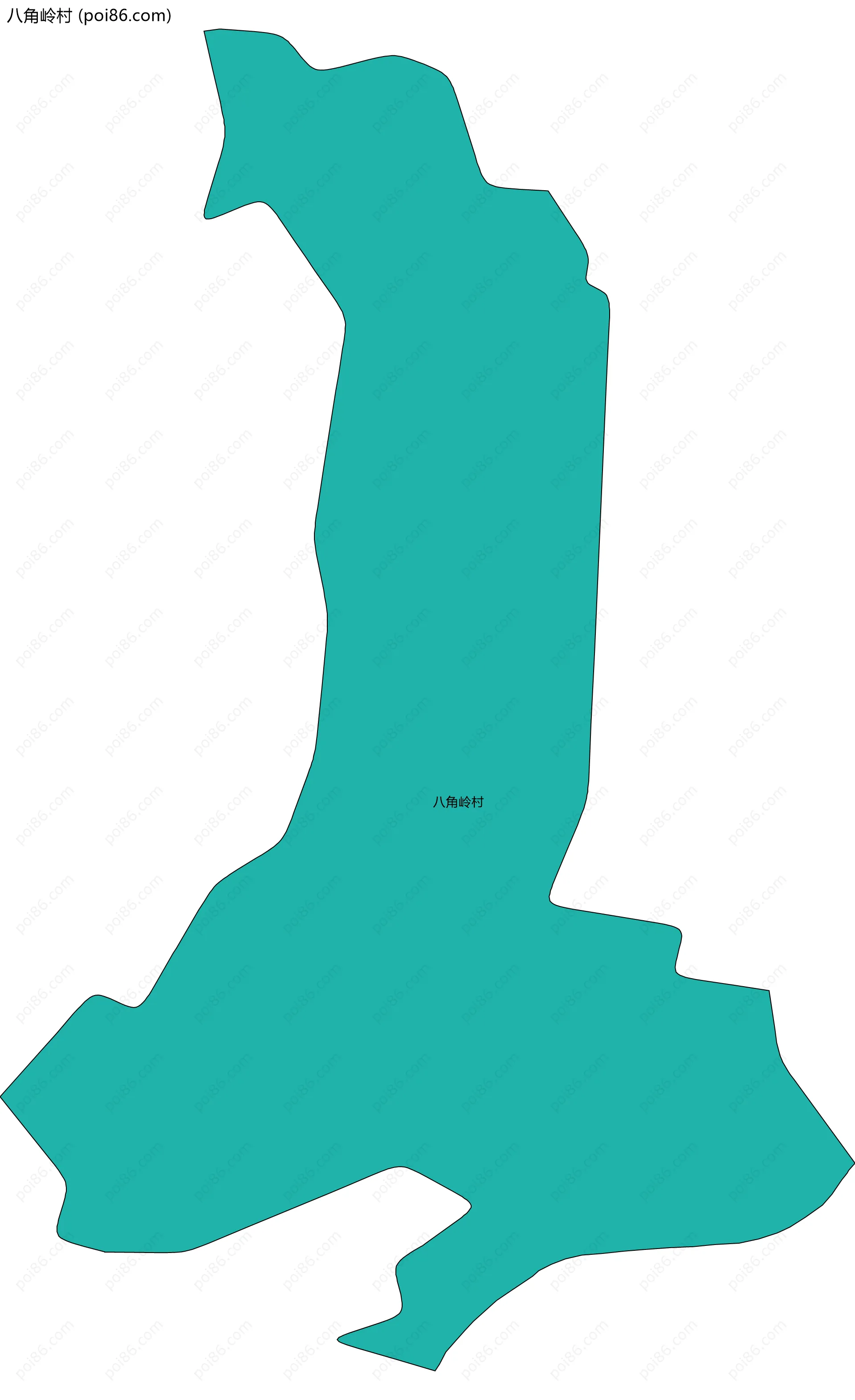 八角岭村边界地图