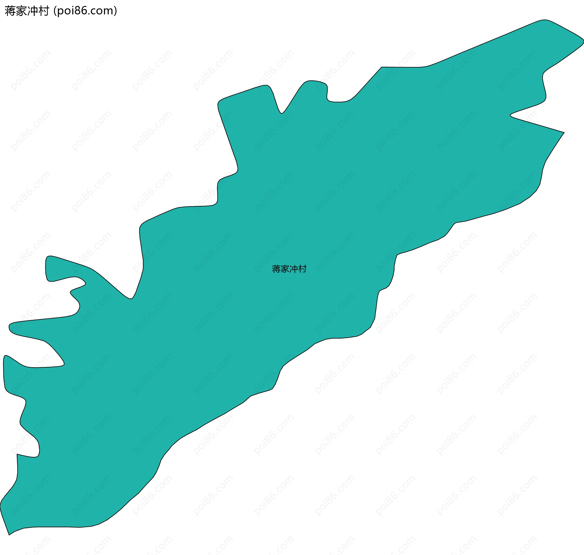 蒋家冲村边界地图