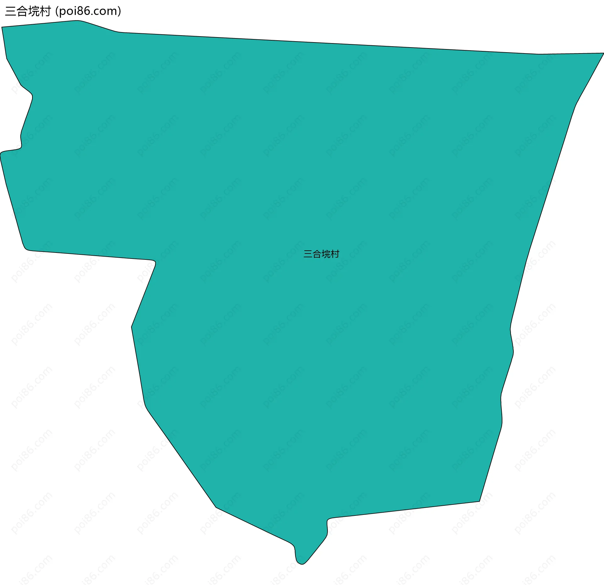 三合垸村边界地图