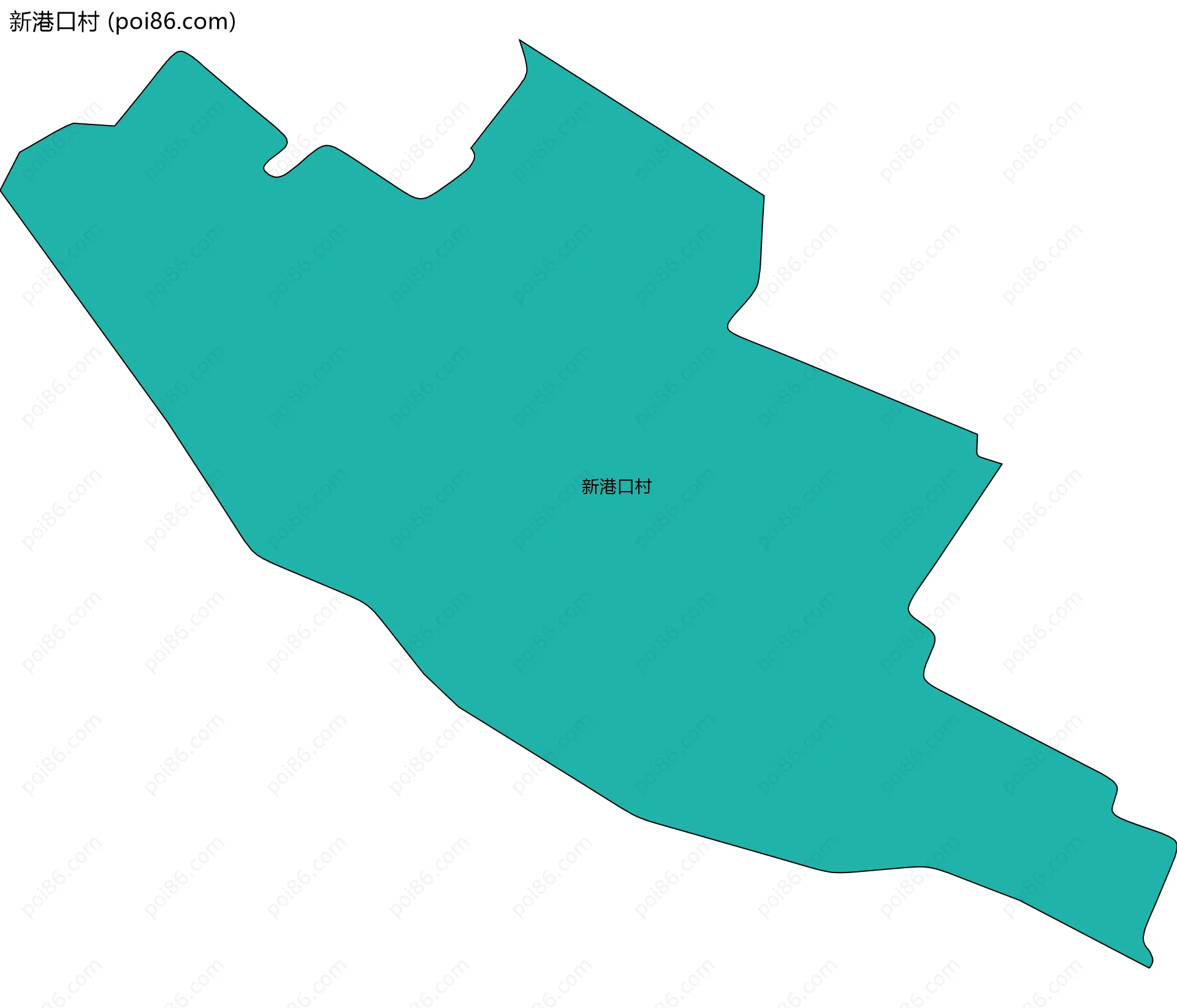 新港口村边界地图