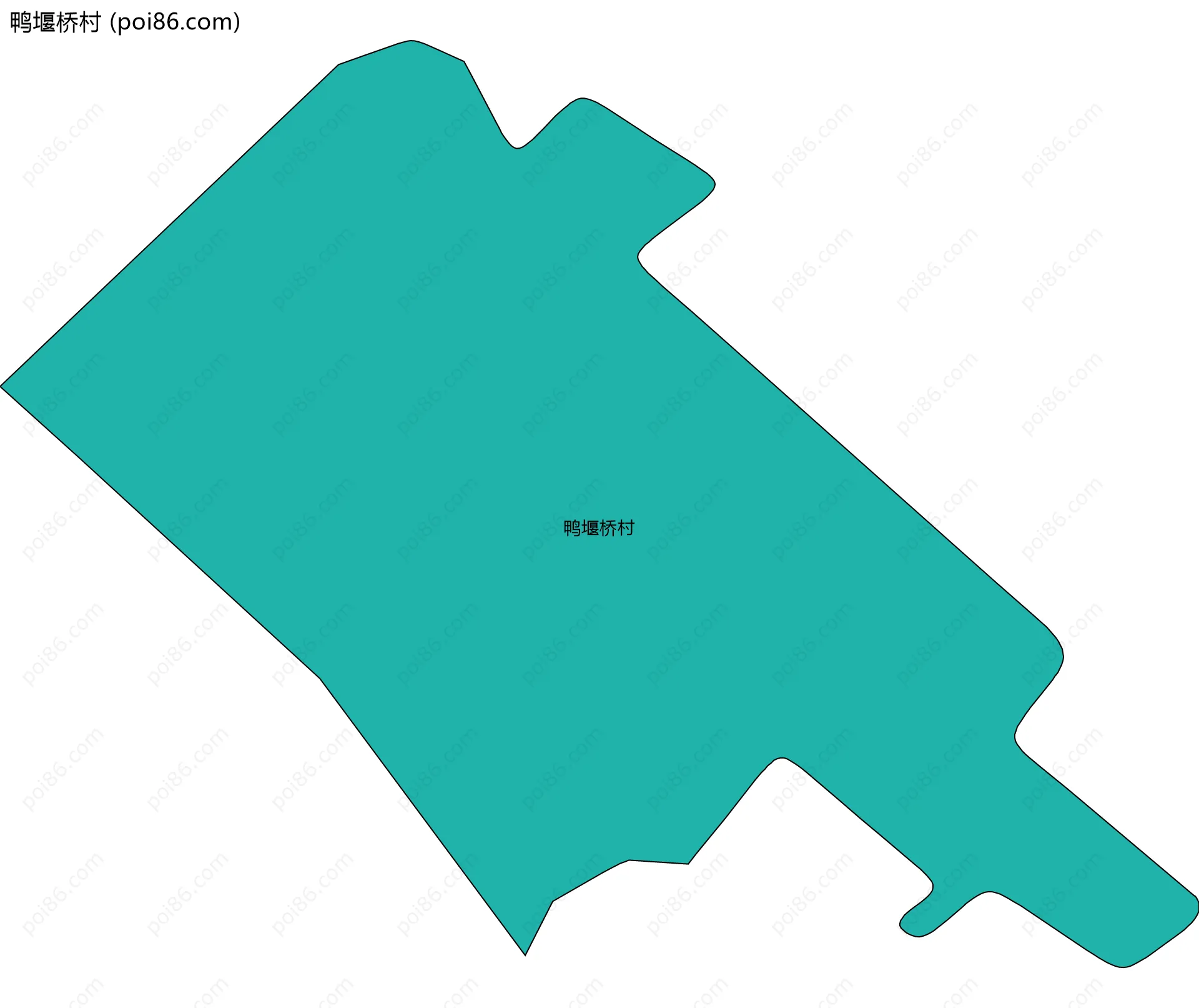 鸭堰桥村边界地图