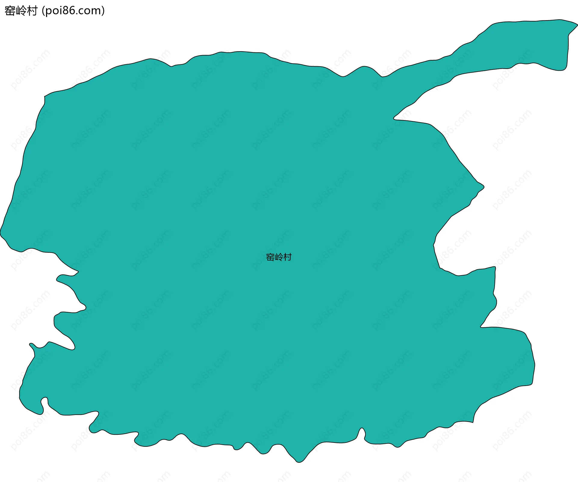 窑岭村边界地图