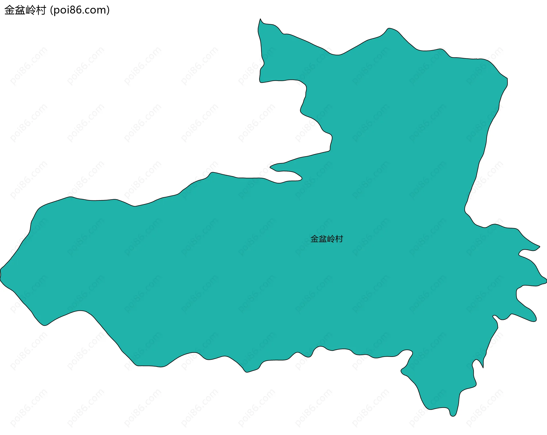 金盆岭村边界地图