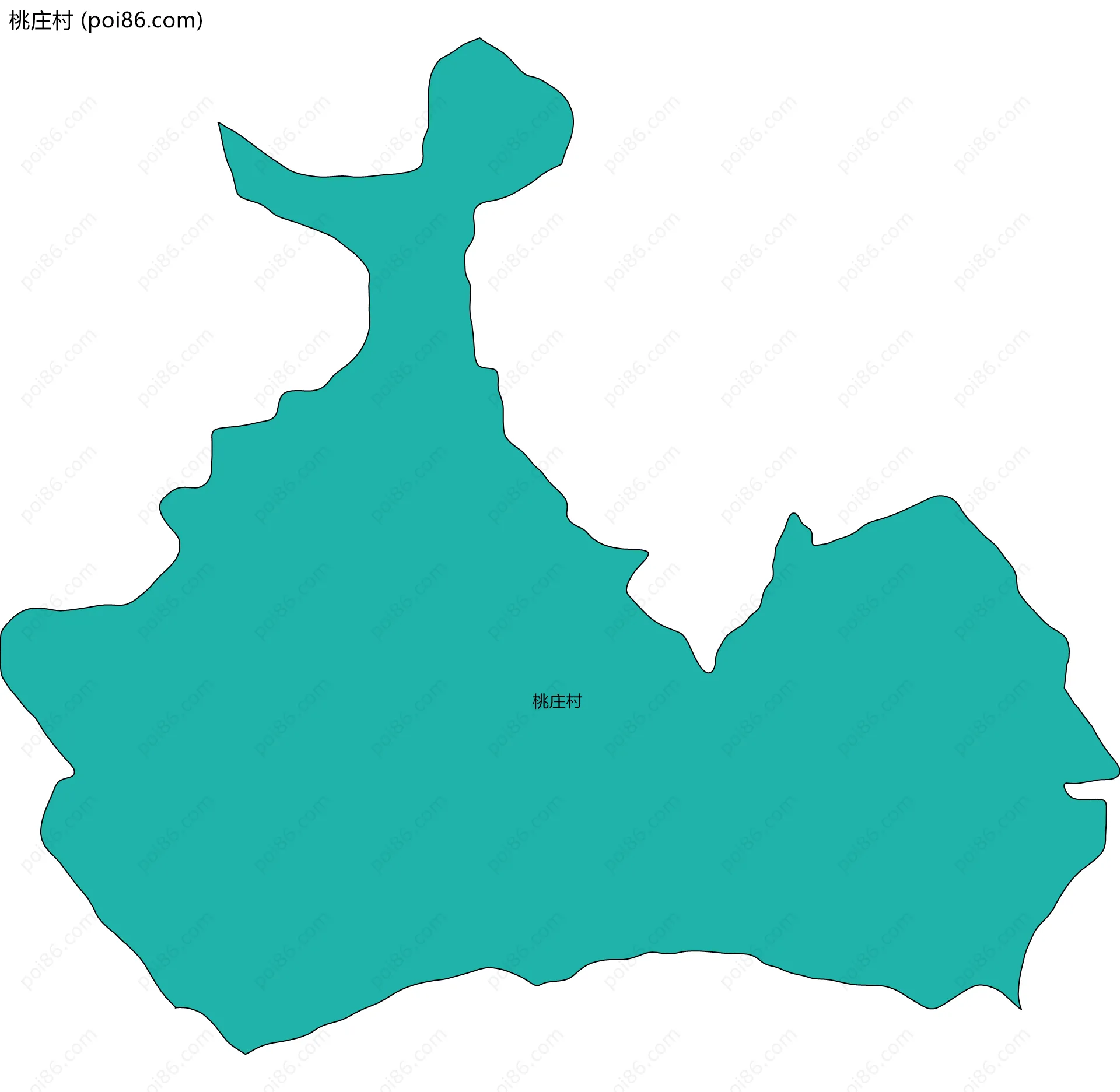 桃庄村边界地图