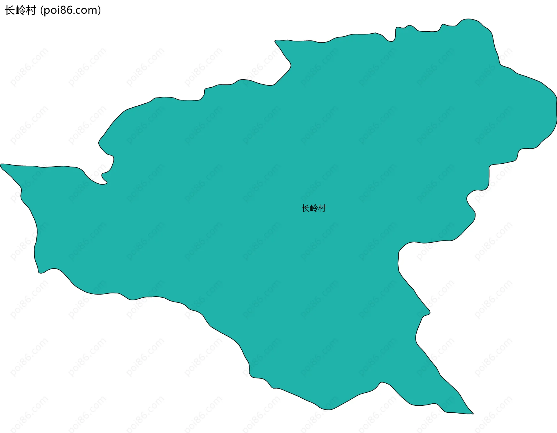 长岭村边界地图