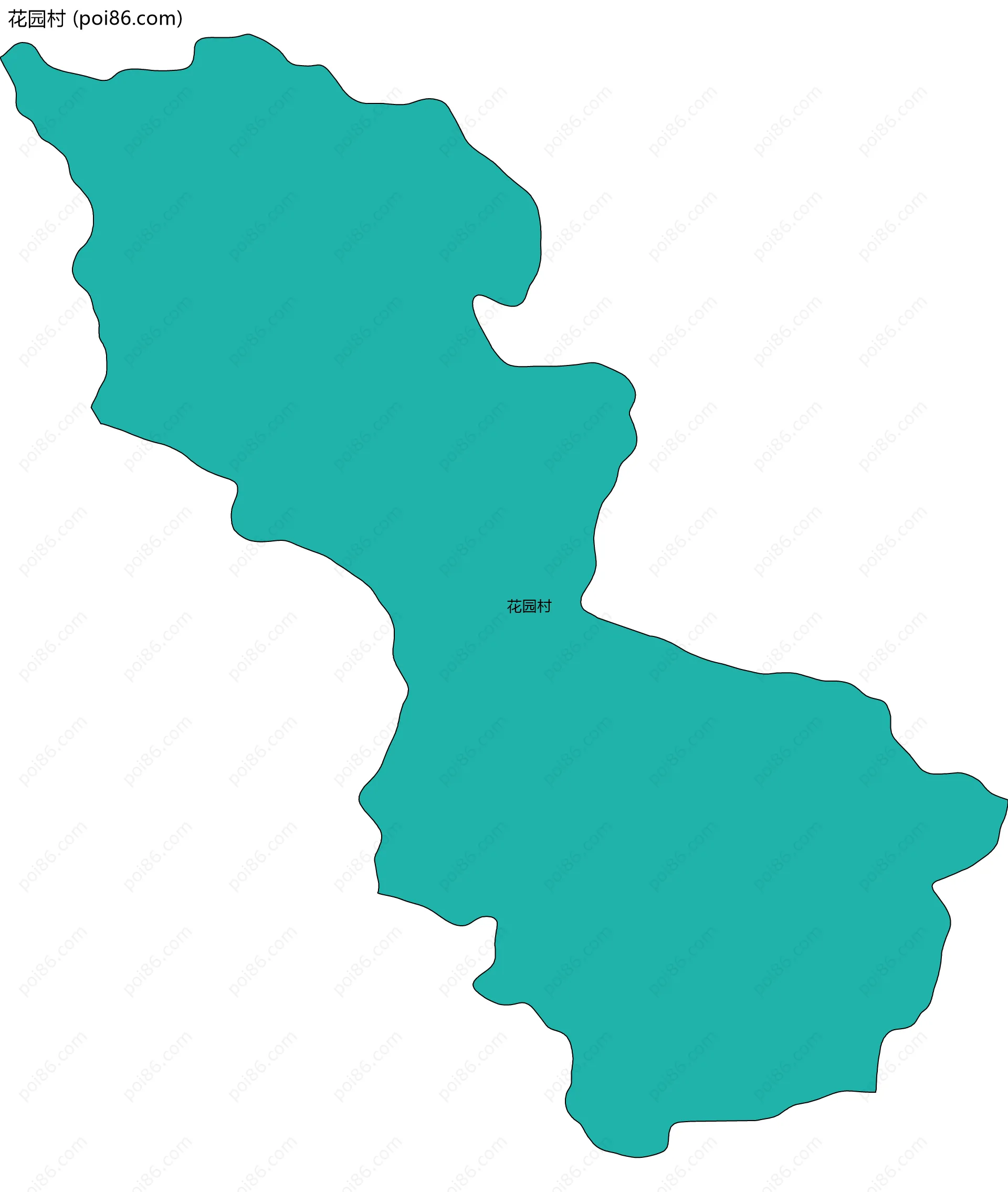 花园村边界地图