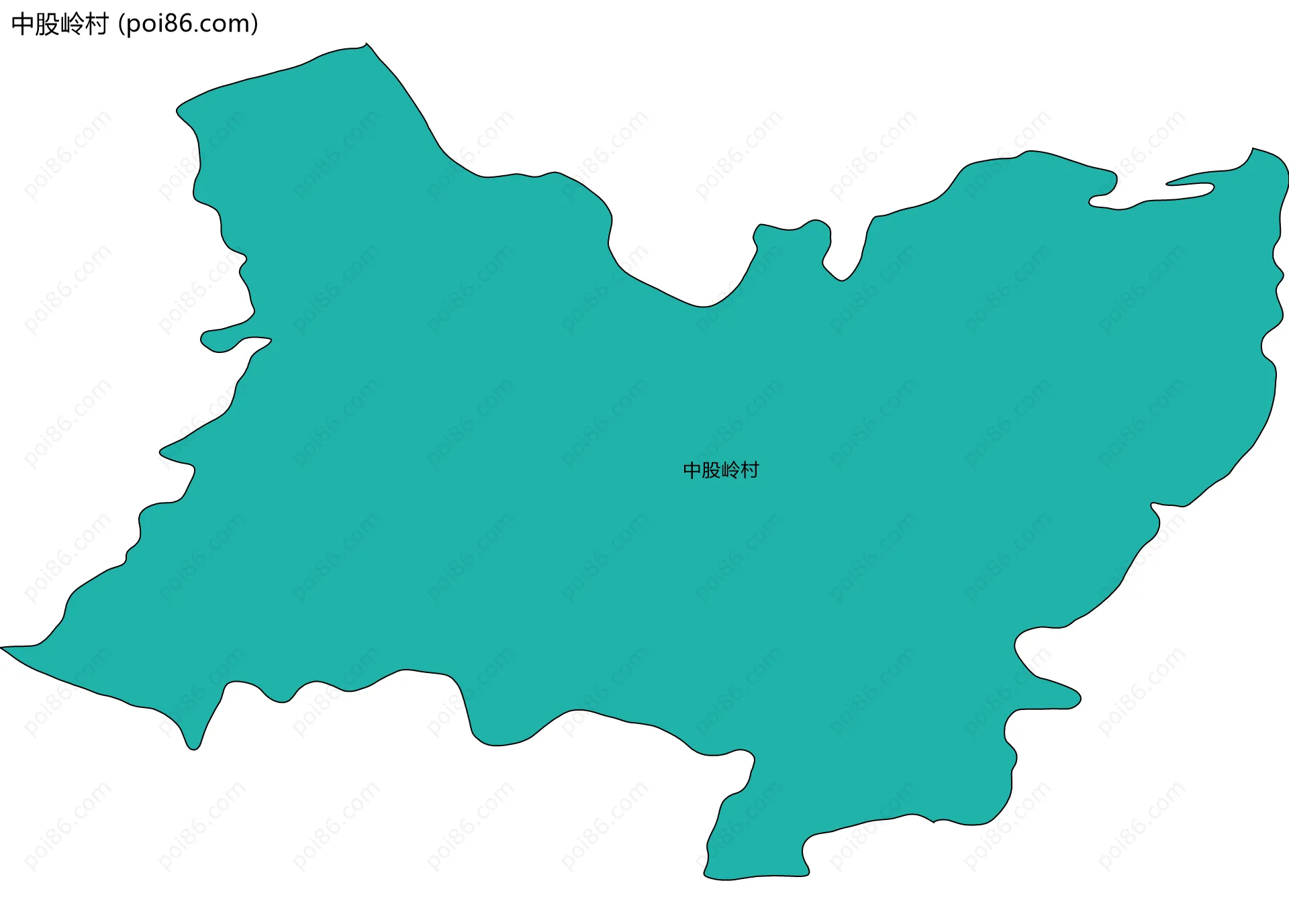 中股岭村边界地图