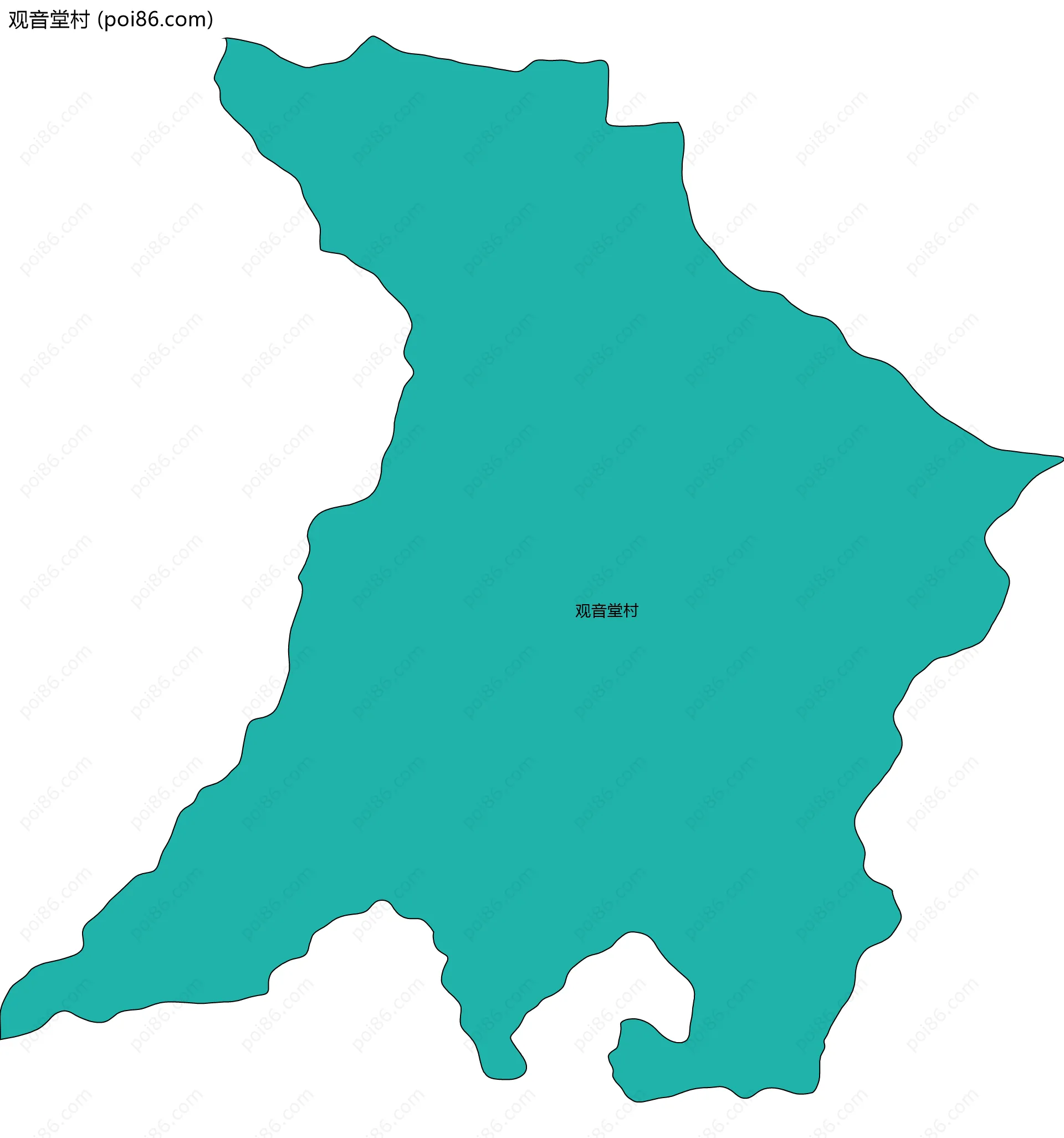 观音堂村边界地图