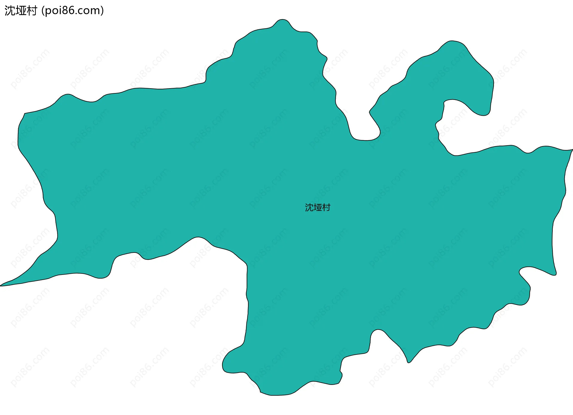 沈垭村边界地图