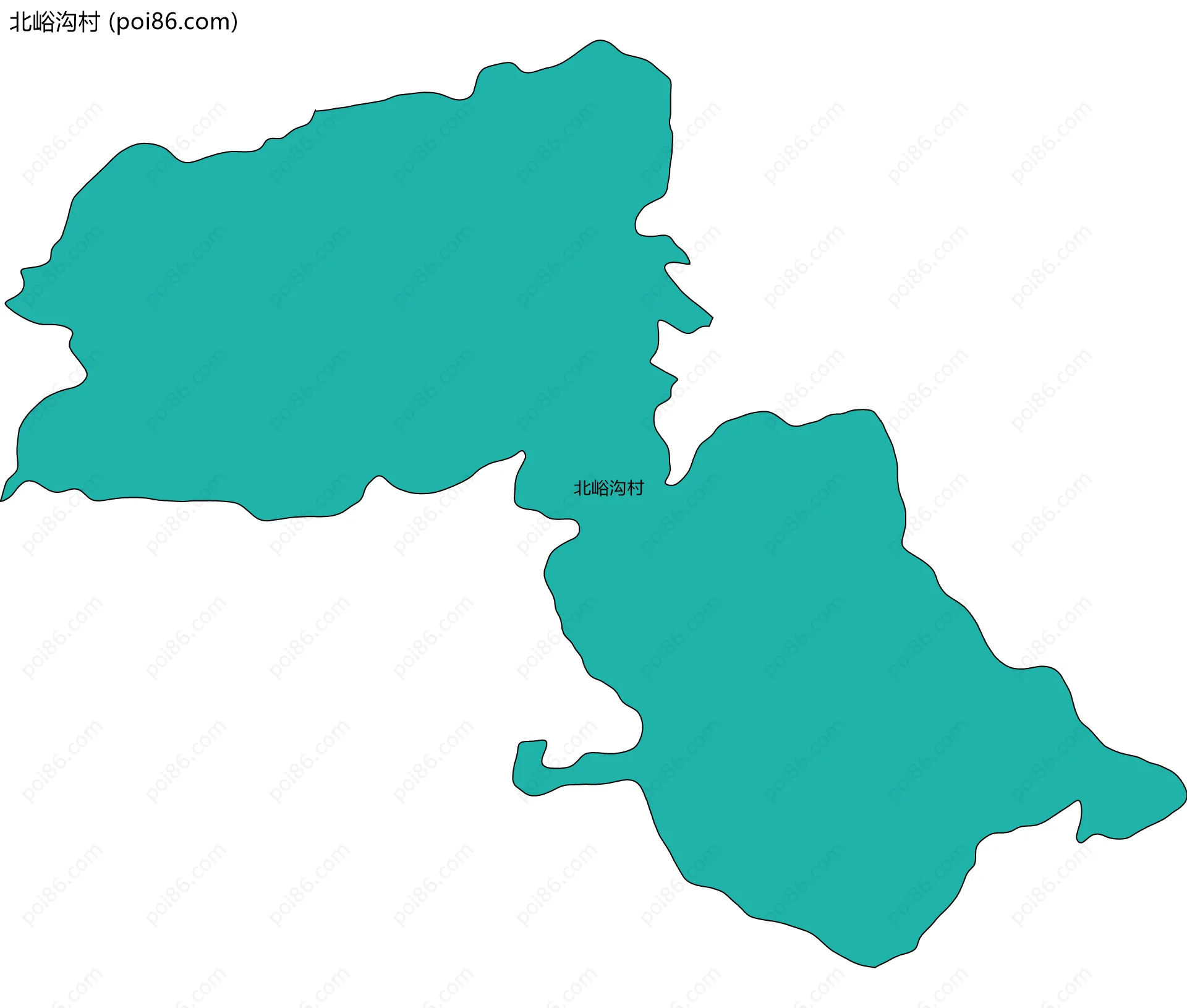 北峪沟村边界地图