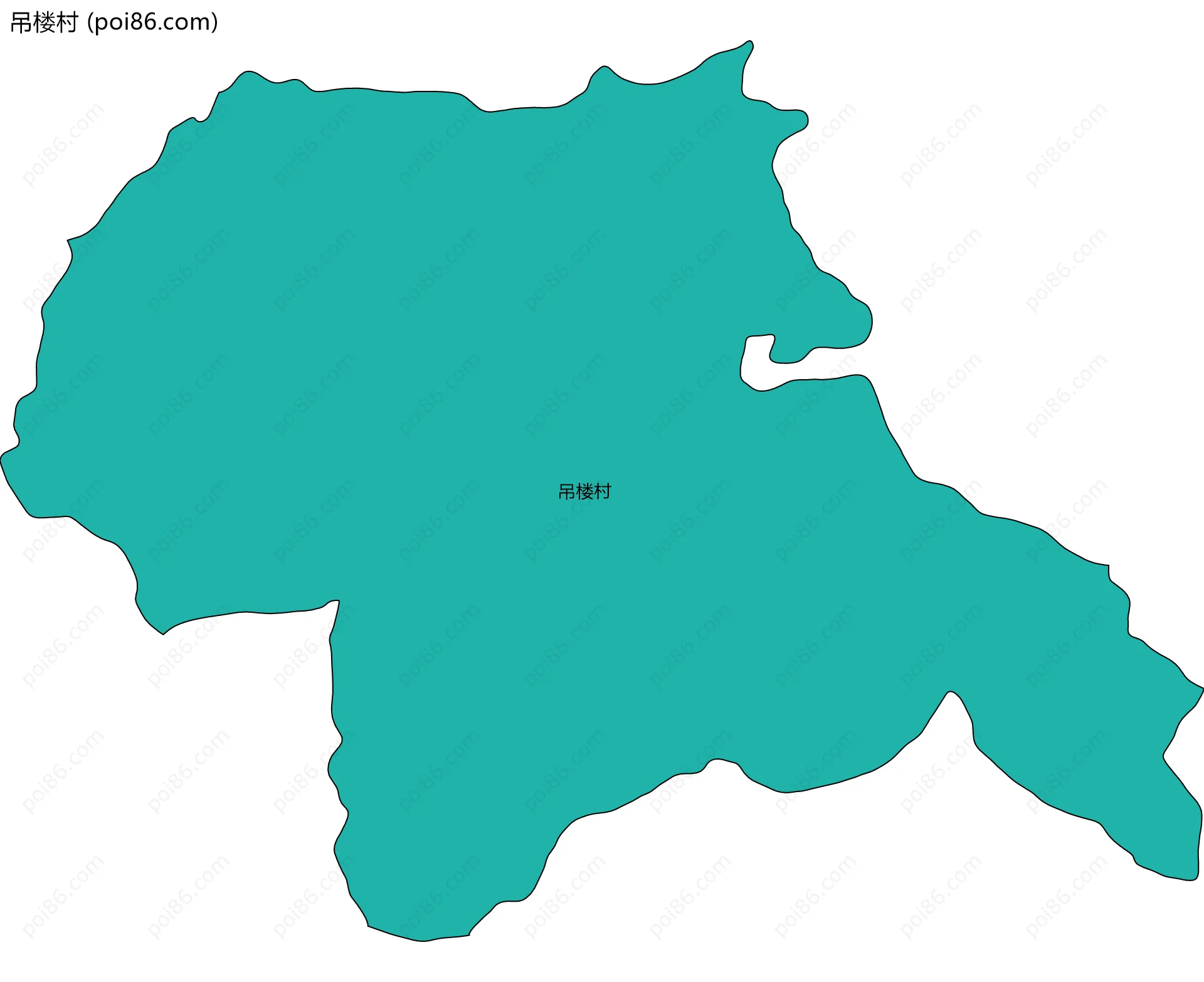 吊楼村边界地图