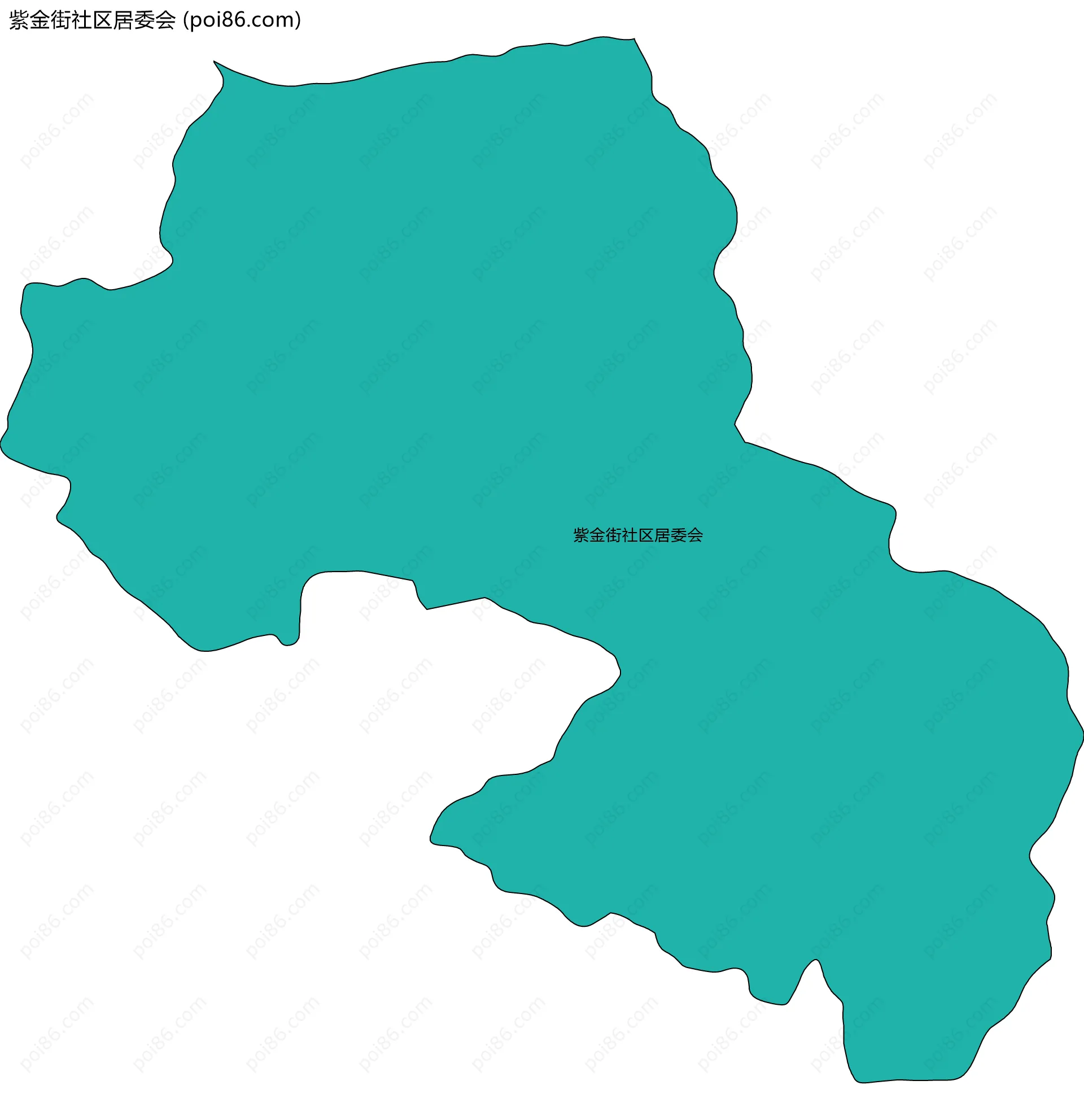 紫金街社区居委会边界地图