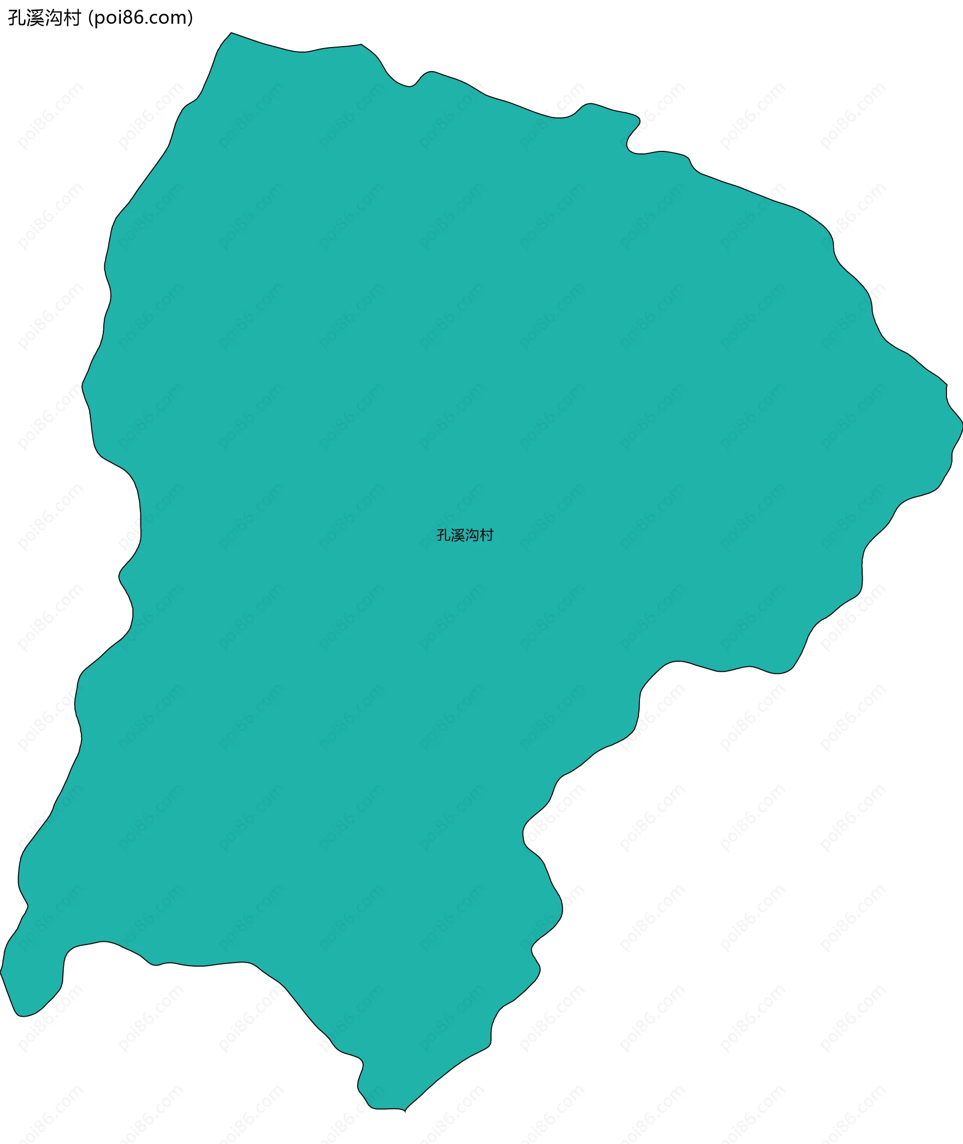 孔溪沟村边界地图