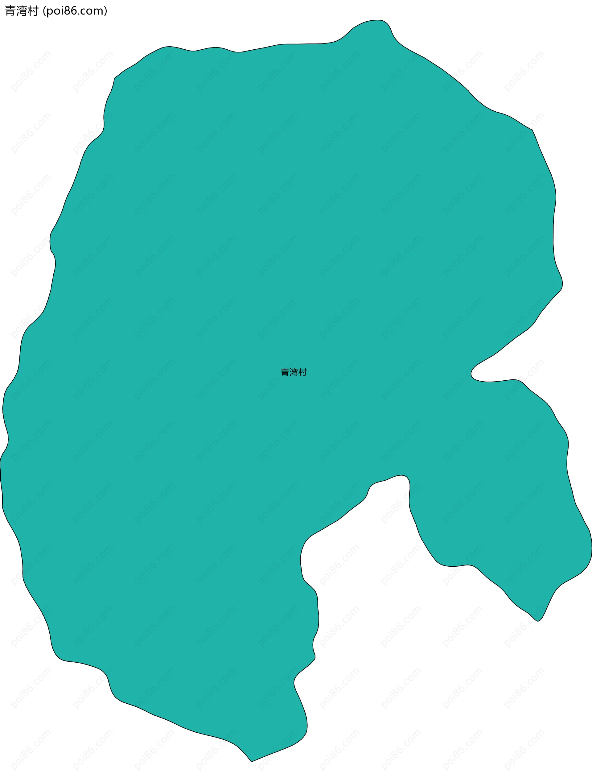 青湾村边界地图