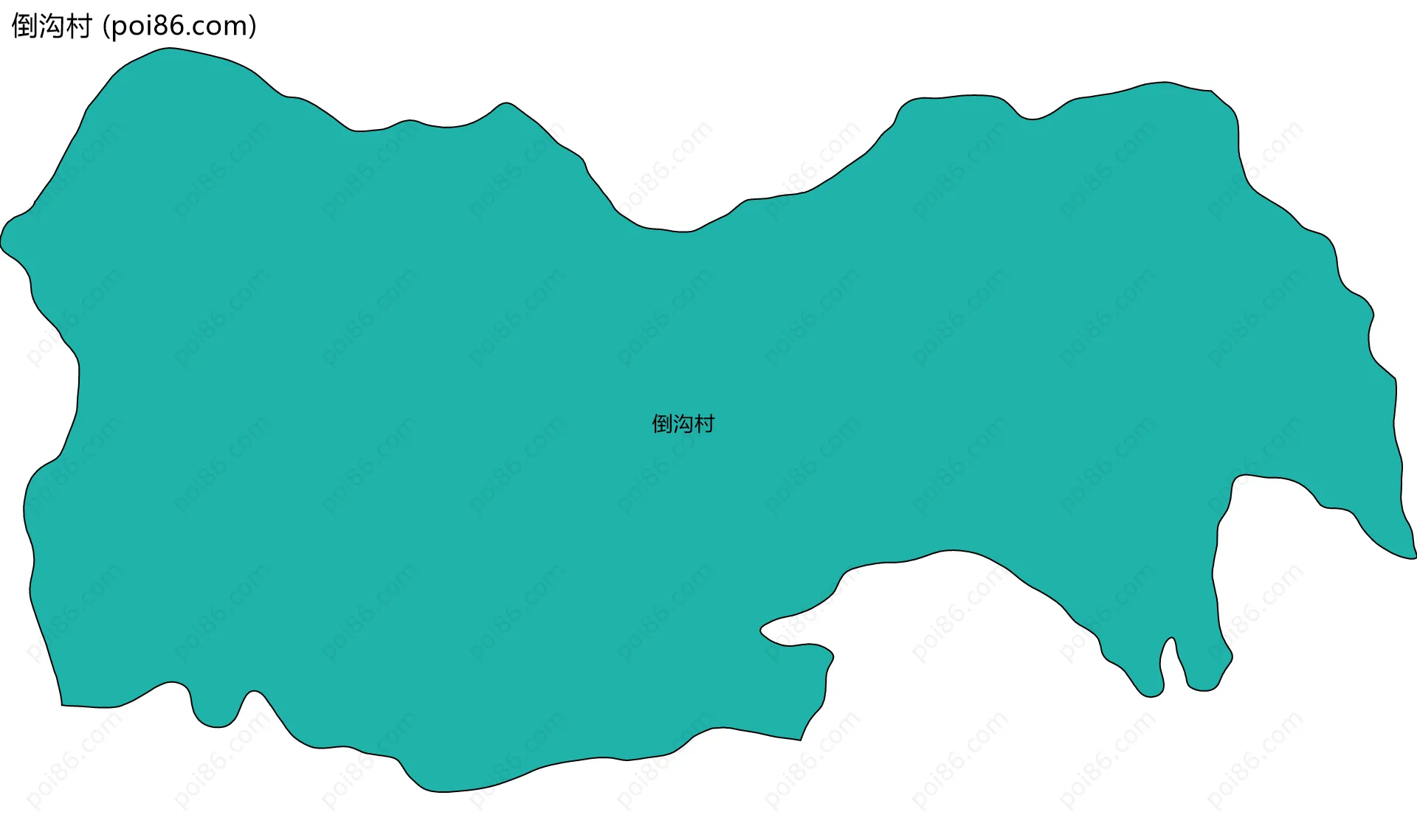倒沟村边界地图