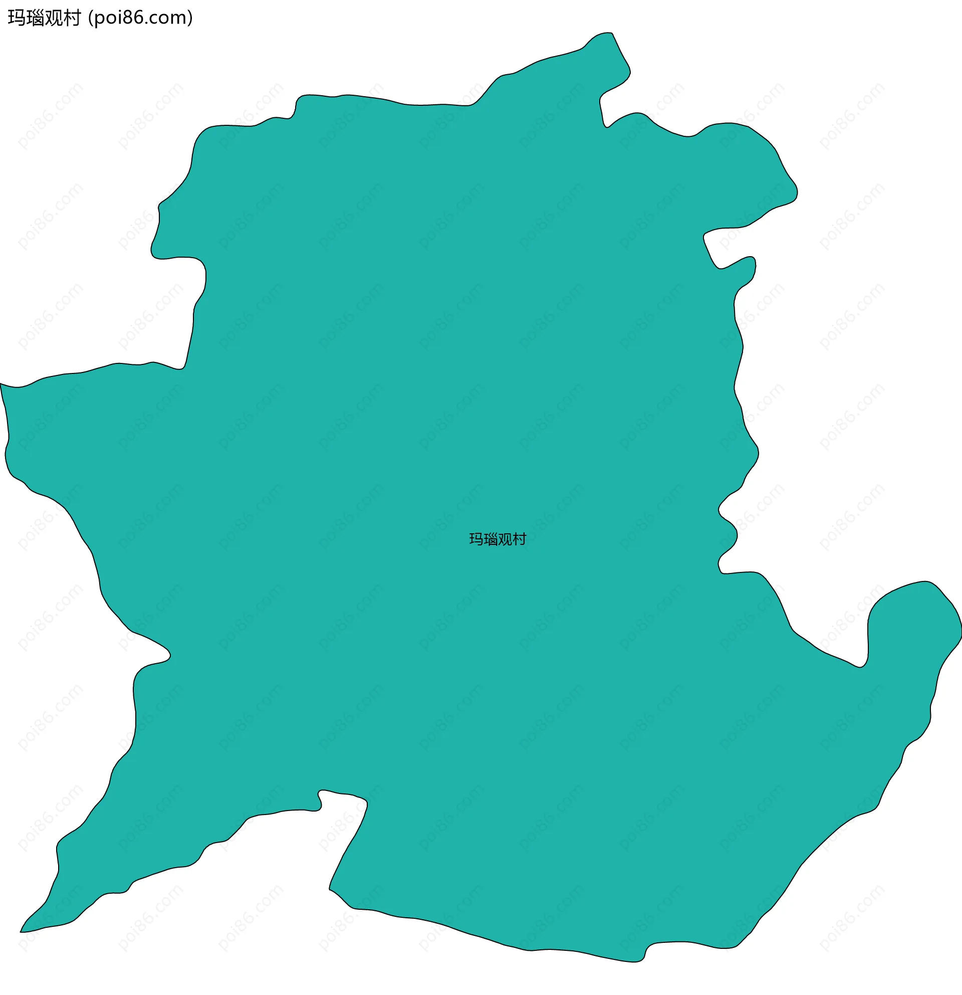 玛瑙观村边界地图
