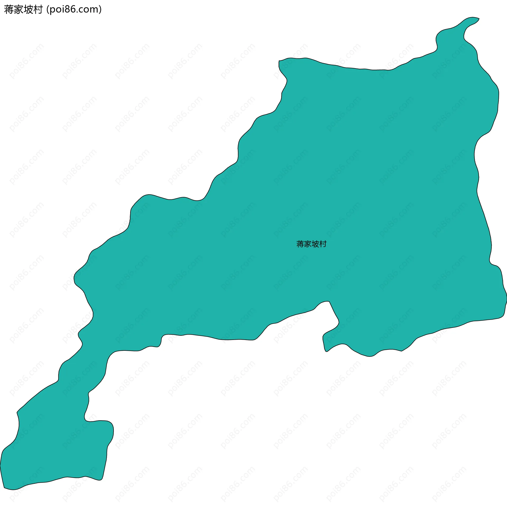 蒋家坡村边界地图