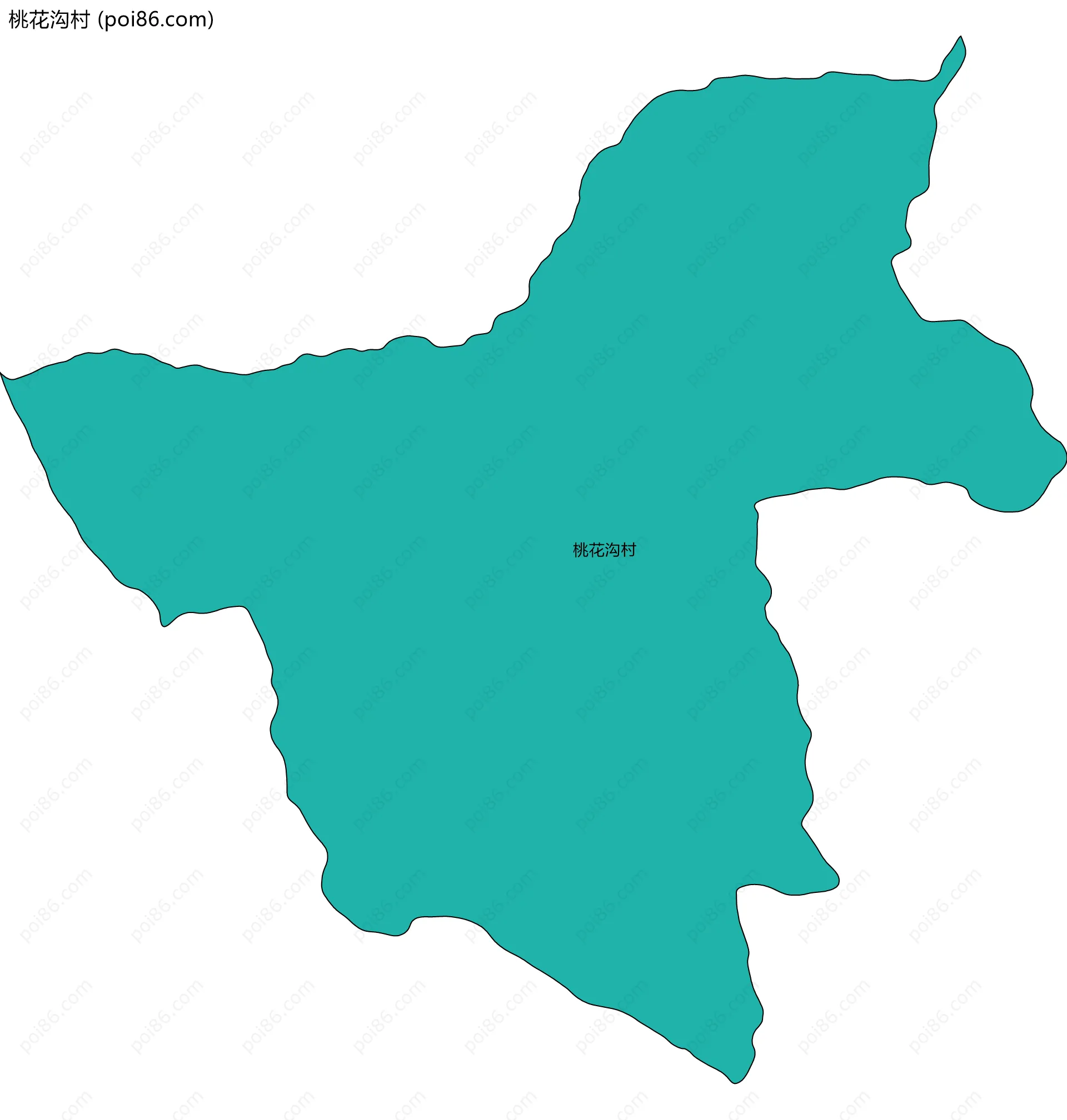 桃花沟村边界地图