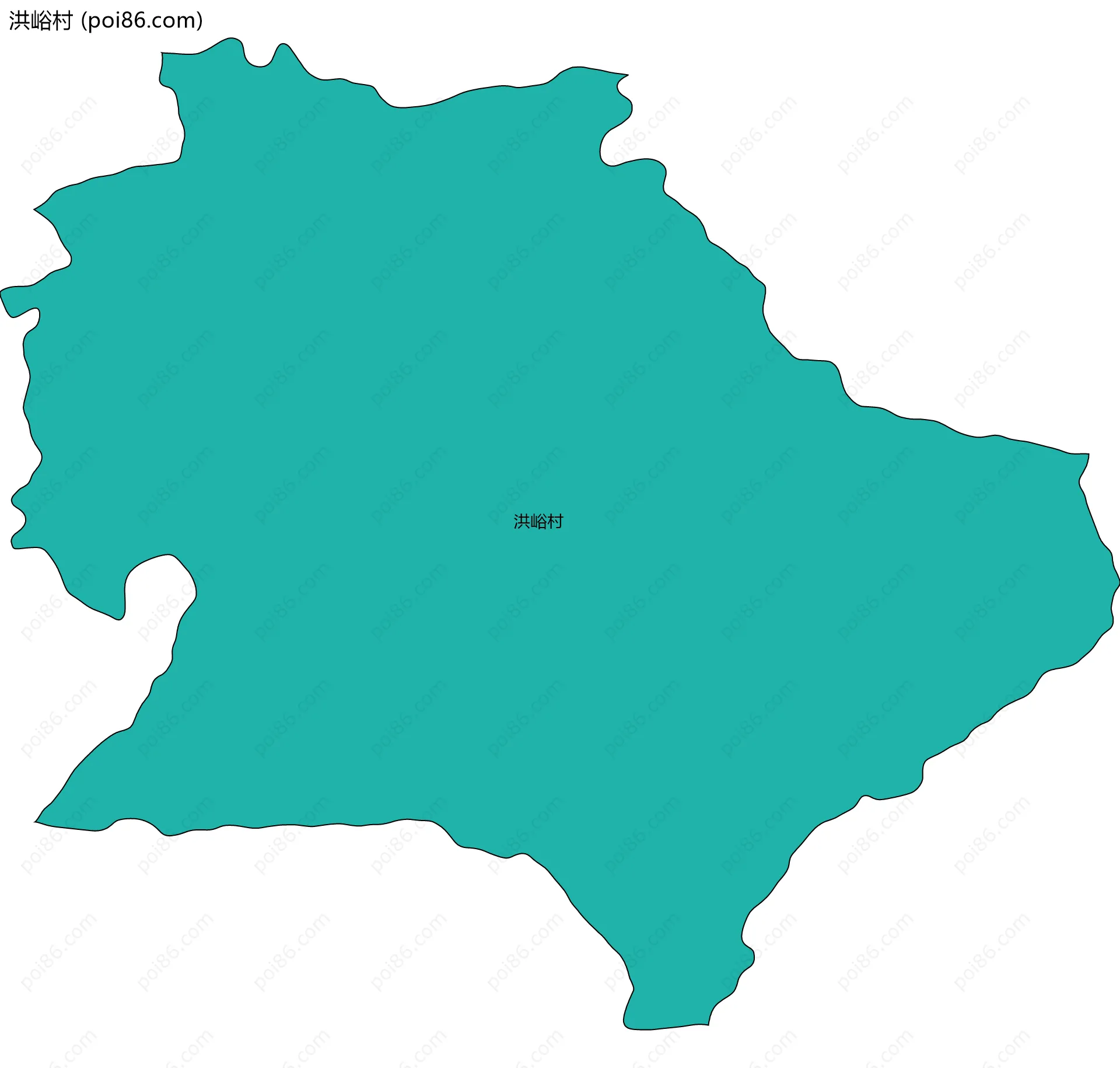 洪峪村边界地图