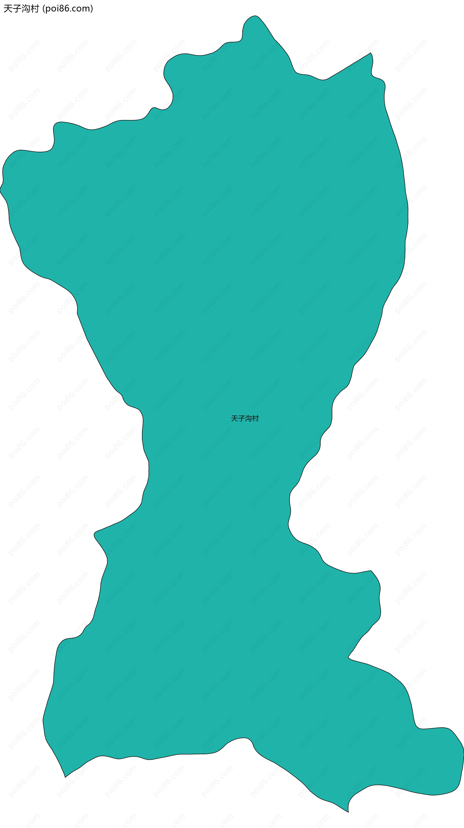 天子沟村边界地图