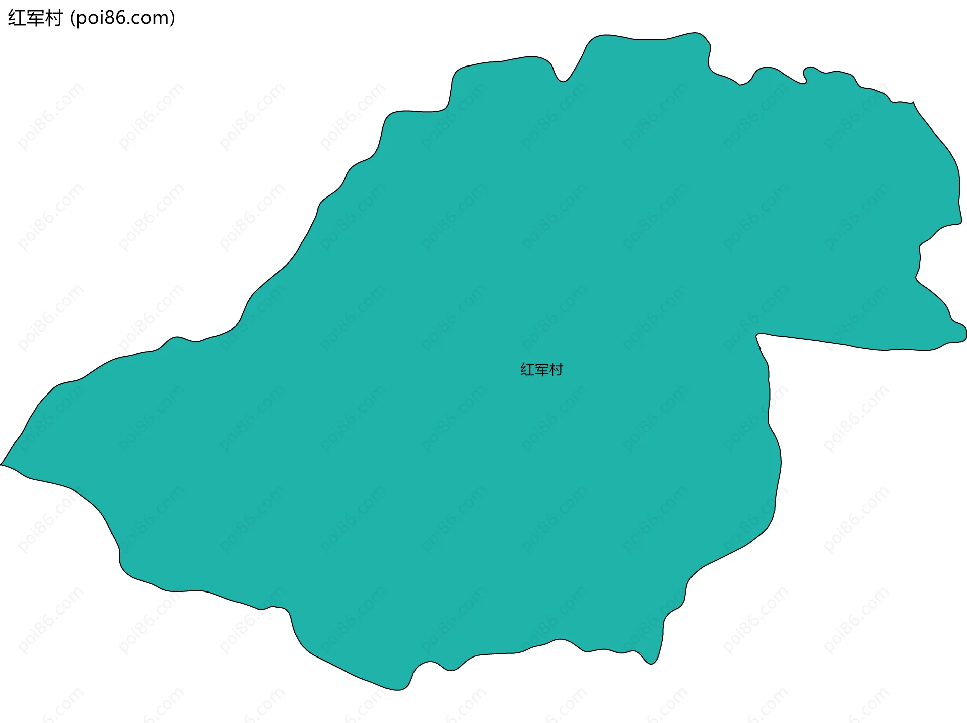 红军村边界地图