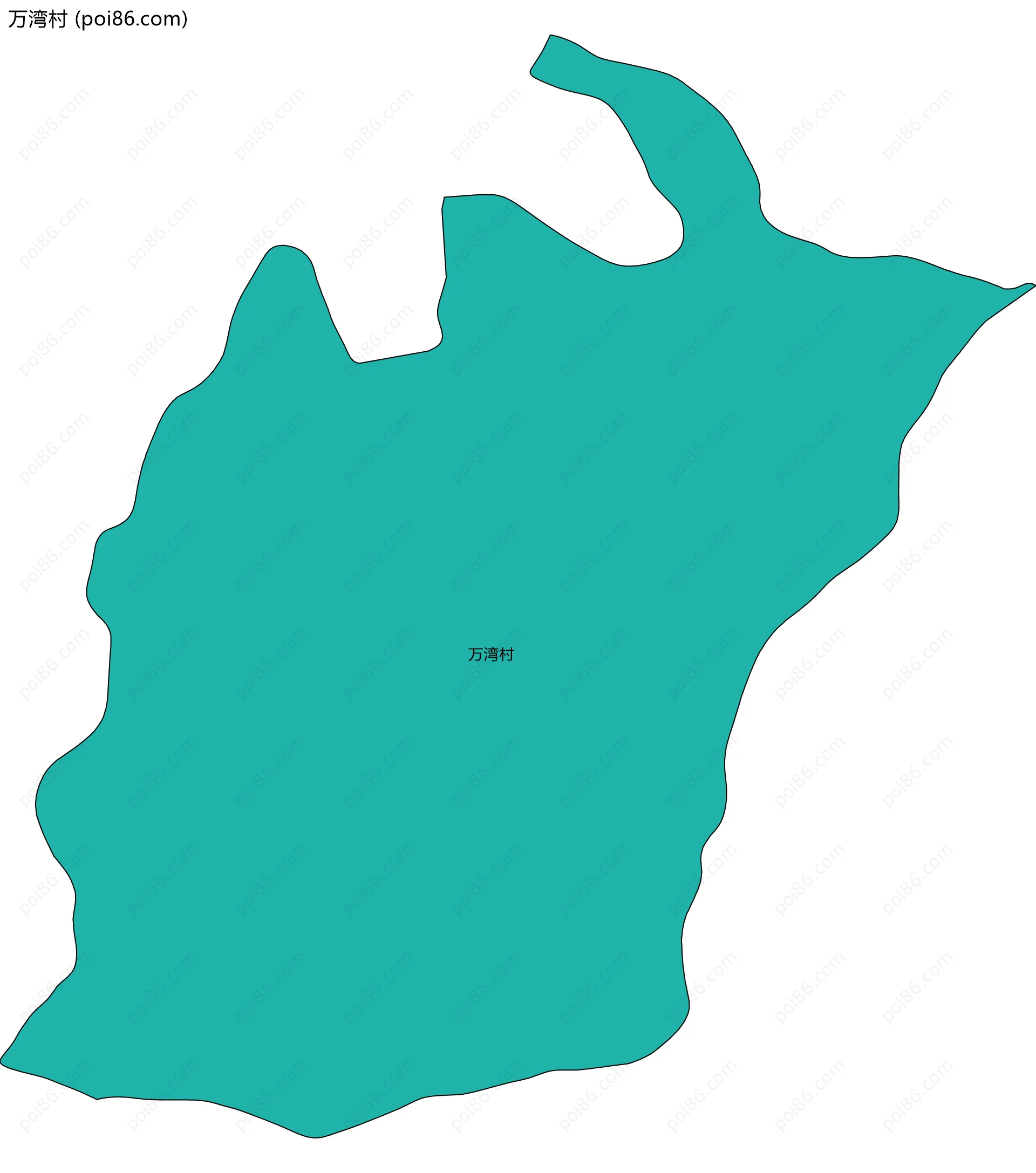 万湾村边界地图