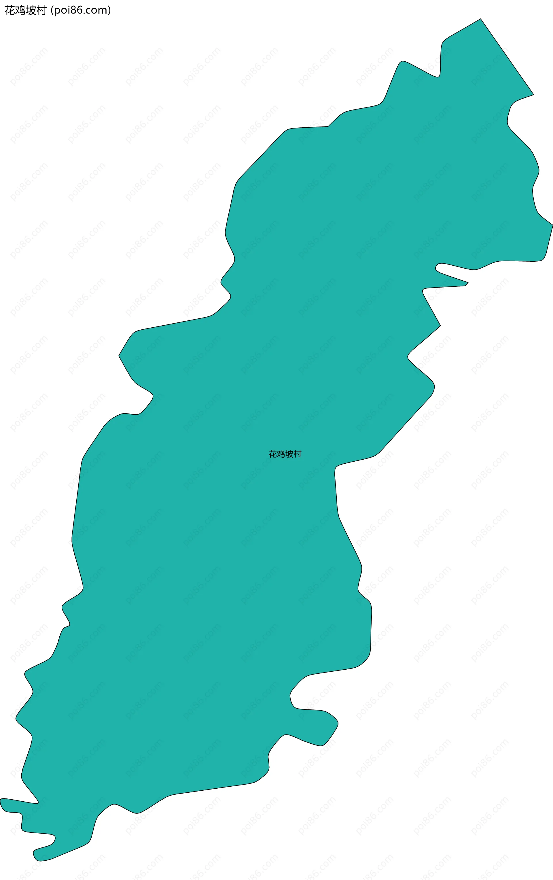 花鸡坡村边界地图