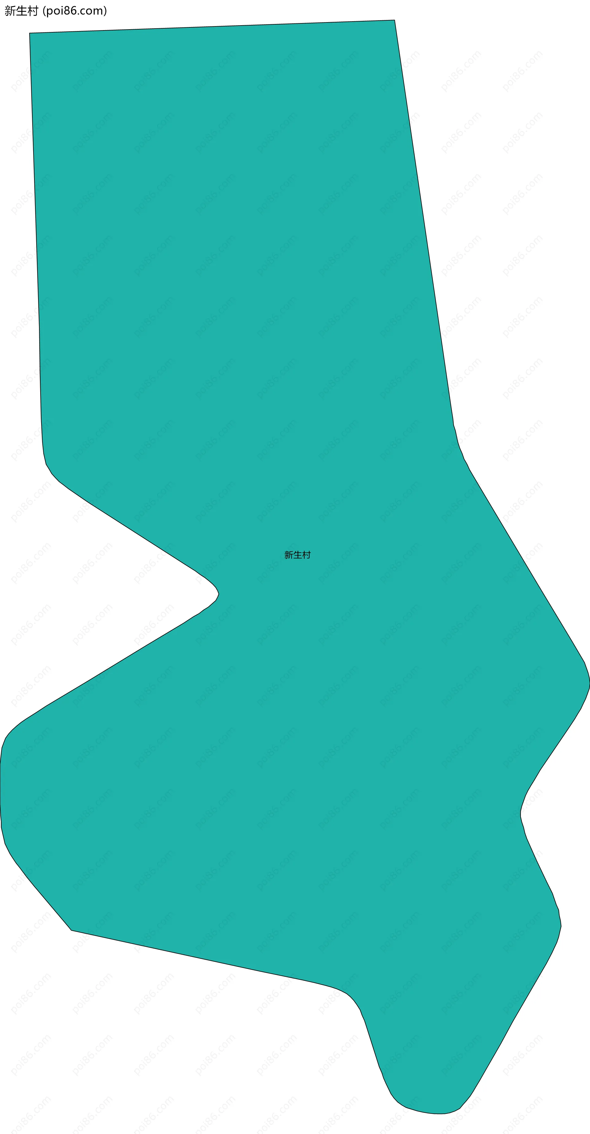 新生村边界地图