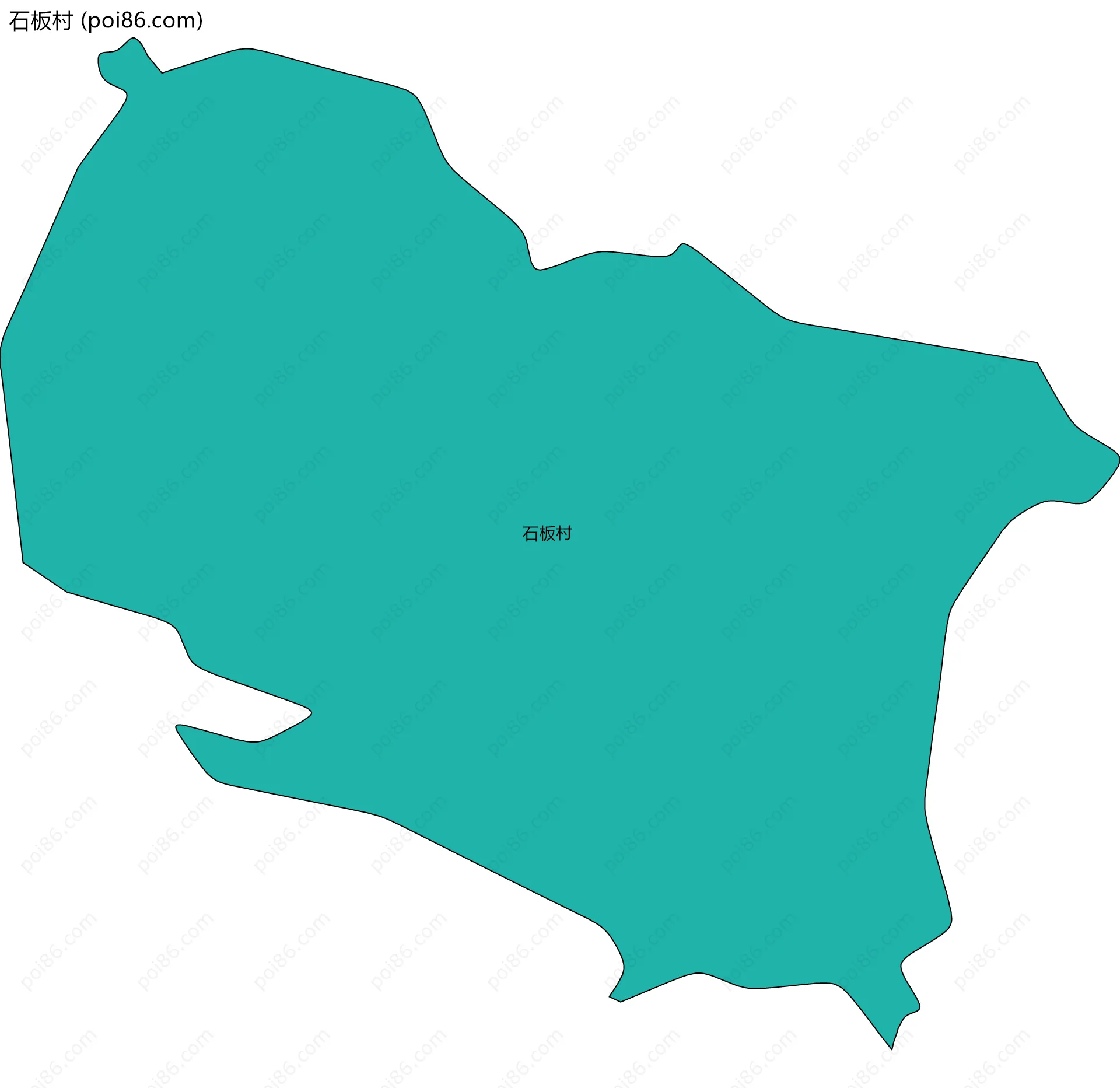 石板村边界地图