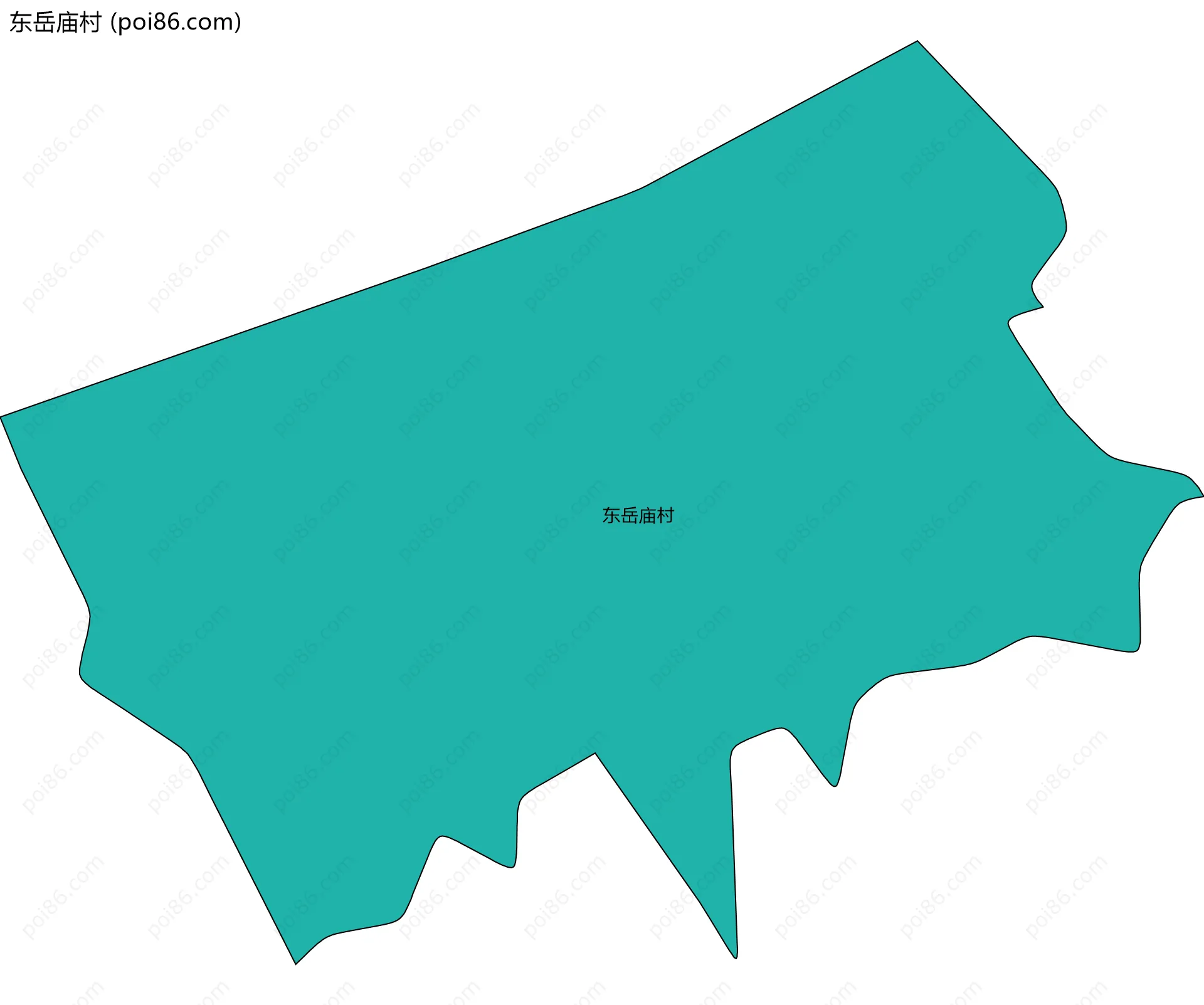 东岳庙村边界地图