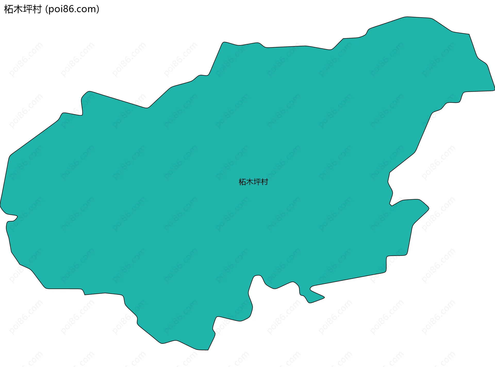 柘木坪村边界地图