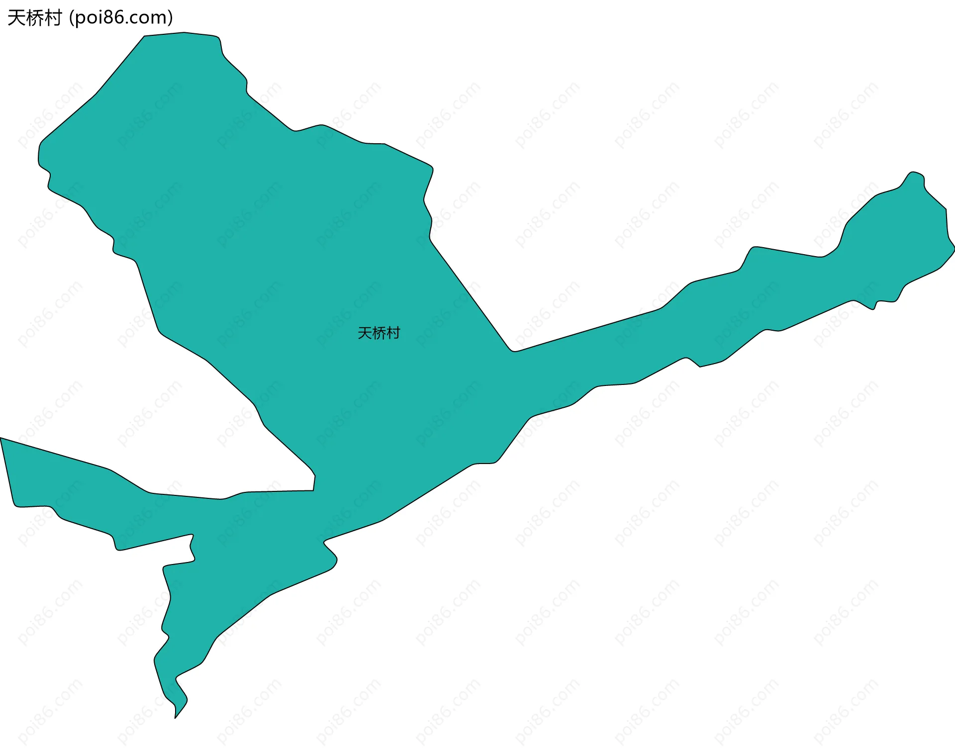天桥村边界地图