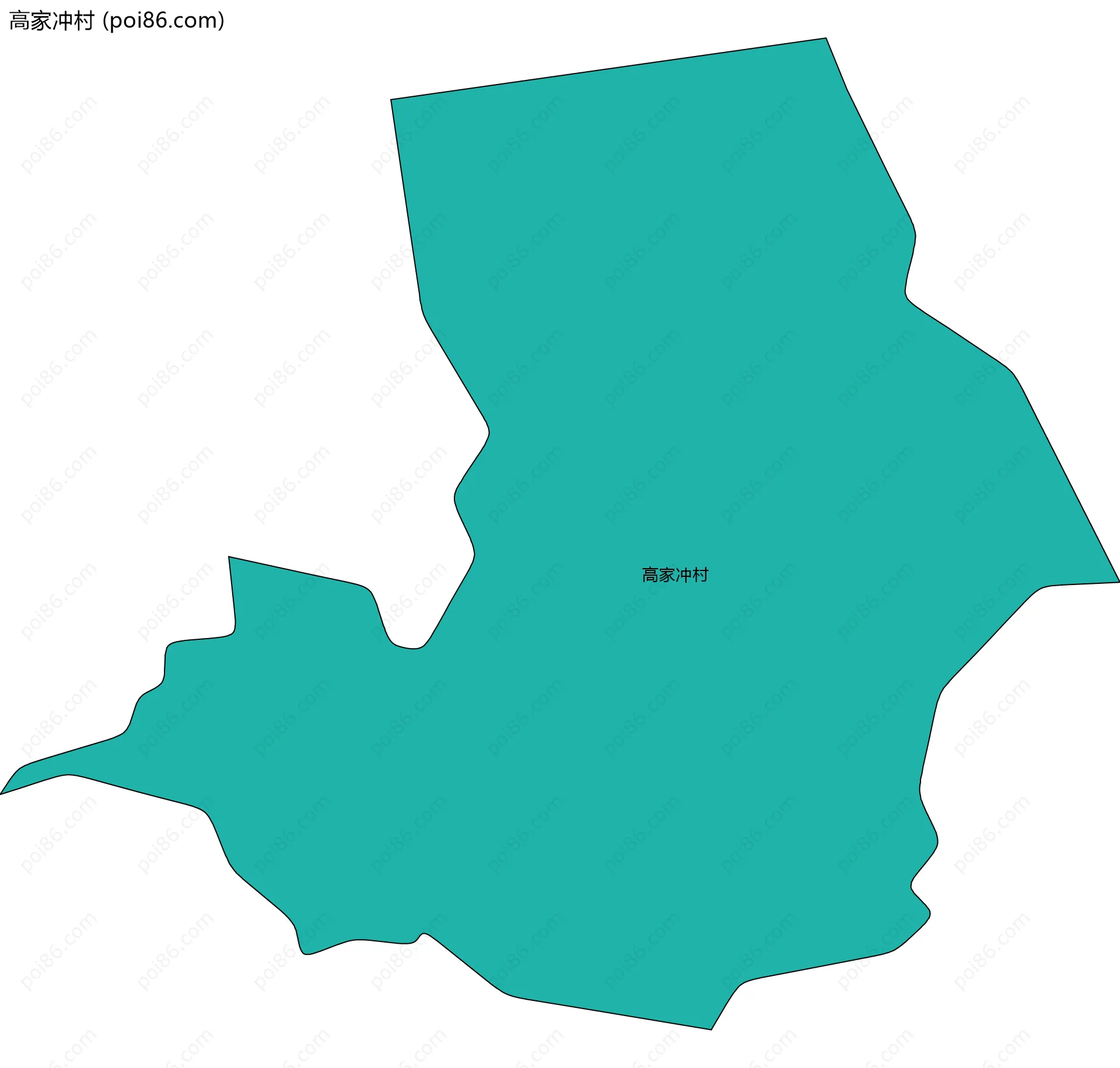 高家冲村边界地图