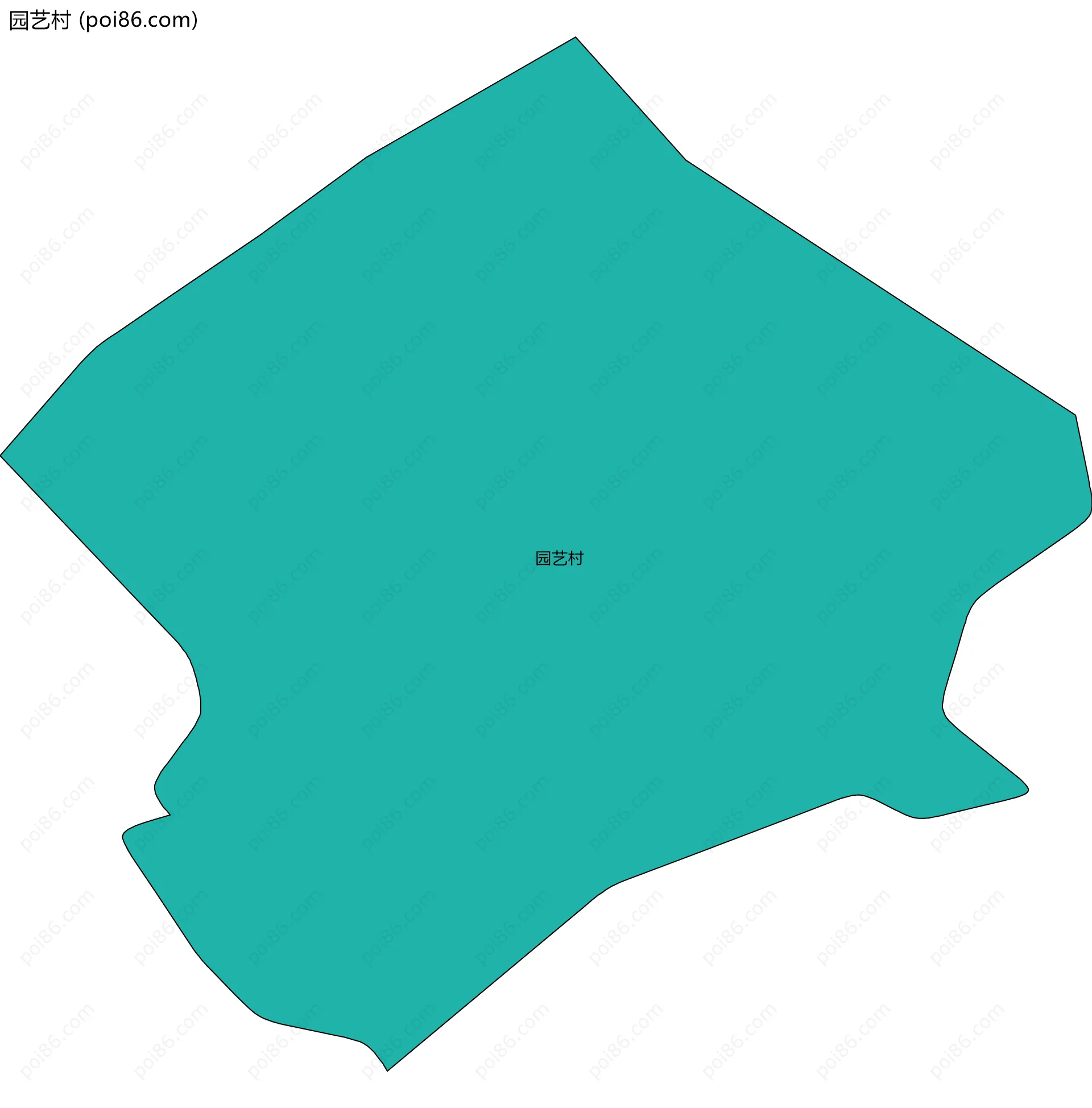 园艺村边界地图