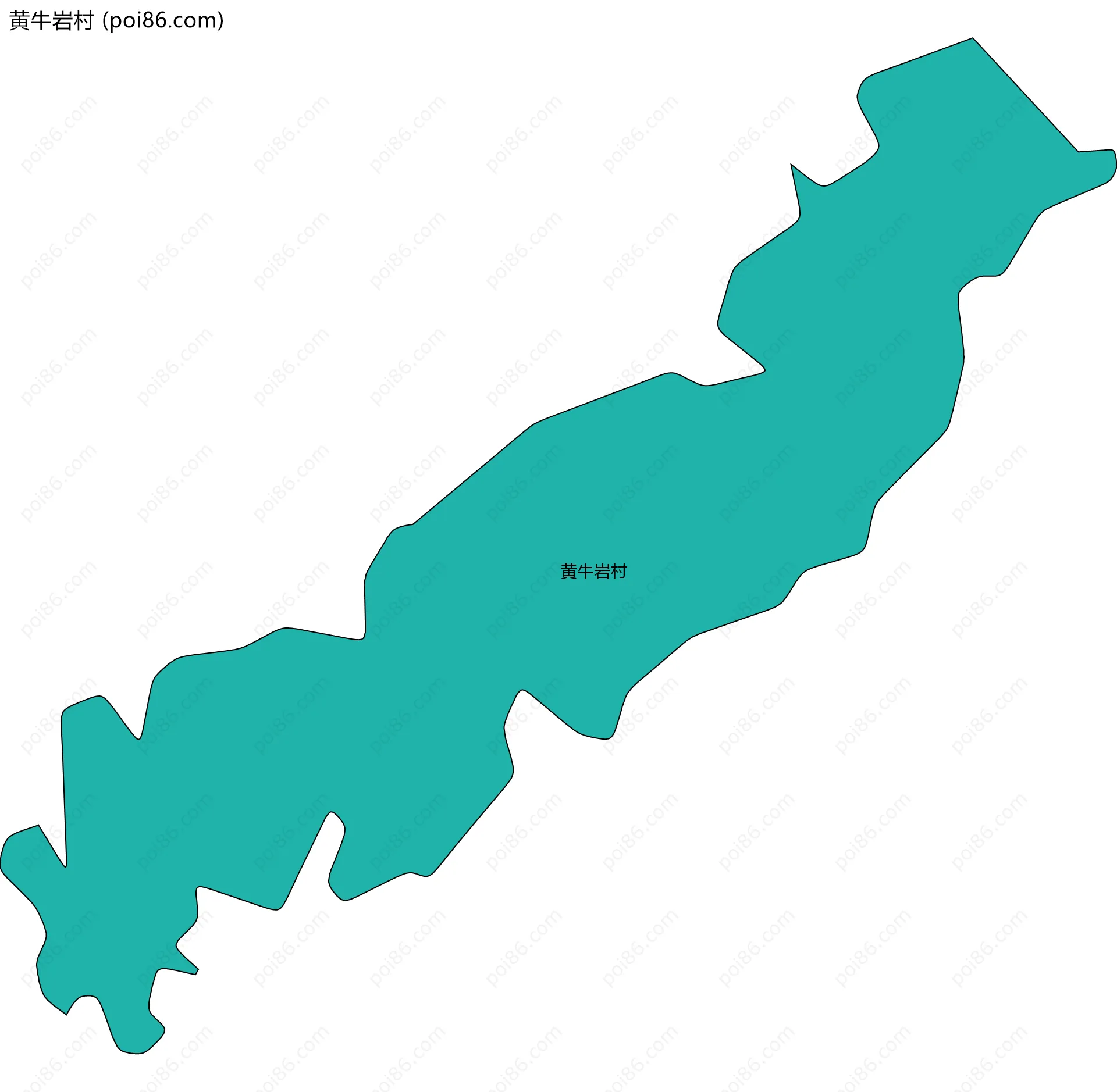 黄牛岩村边界地图
